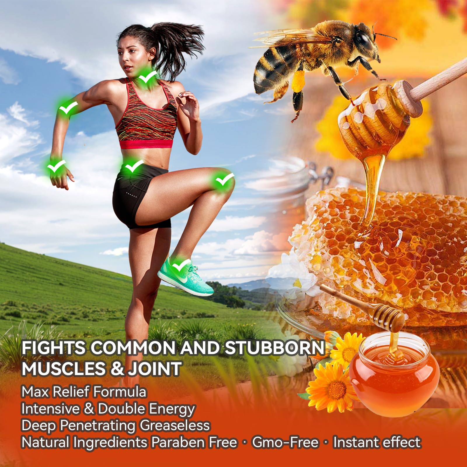 Zealand Bee Venom Professional Serum Treat, Joint & Muscle & Bone Relief Cream Gel- Soothing Effective Relief for Back, Neck, Hand, Foot, Knee, Muscle, Shoulder, Hip, Nerve, Vitamin B6, Aloe Vera, MSM FWNAID MAX Au supplements