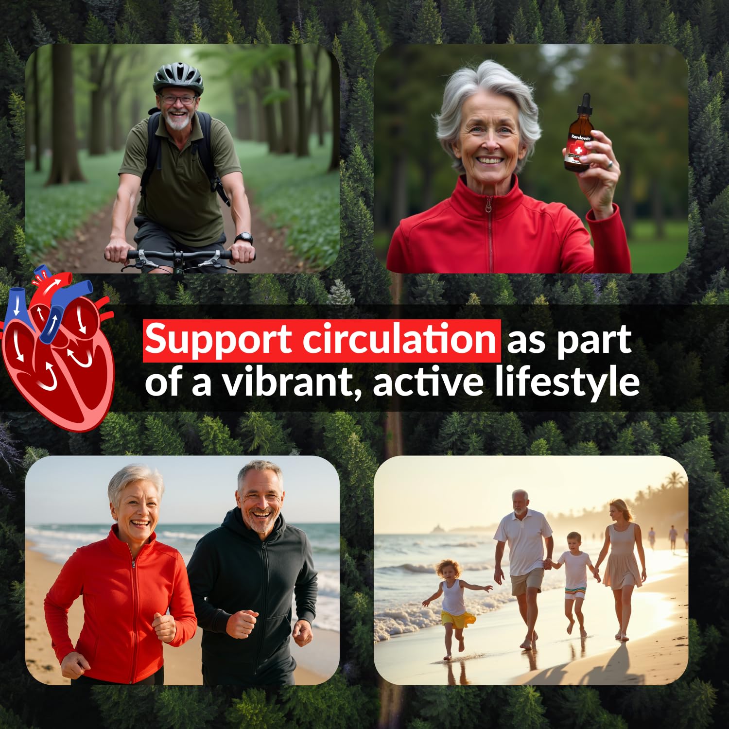 Kardovite Herbal Circulation Support Capsules 180s | Supports Circulatory Wellness with Hawthorn, Garlic, Ginkgo, Cayenne, Milk Thistle, Bilberry & Valerian | Supports Vitality & Daily Wellness Kardovite Au supplements