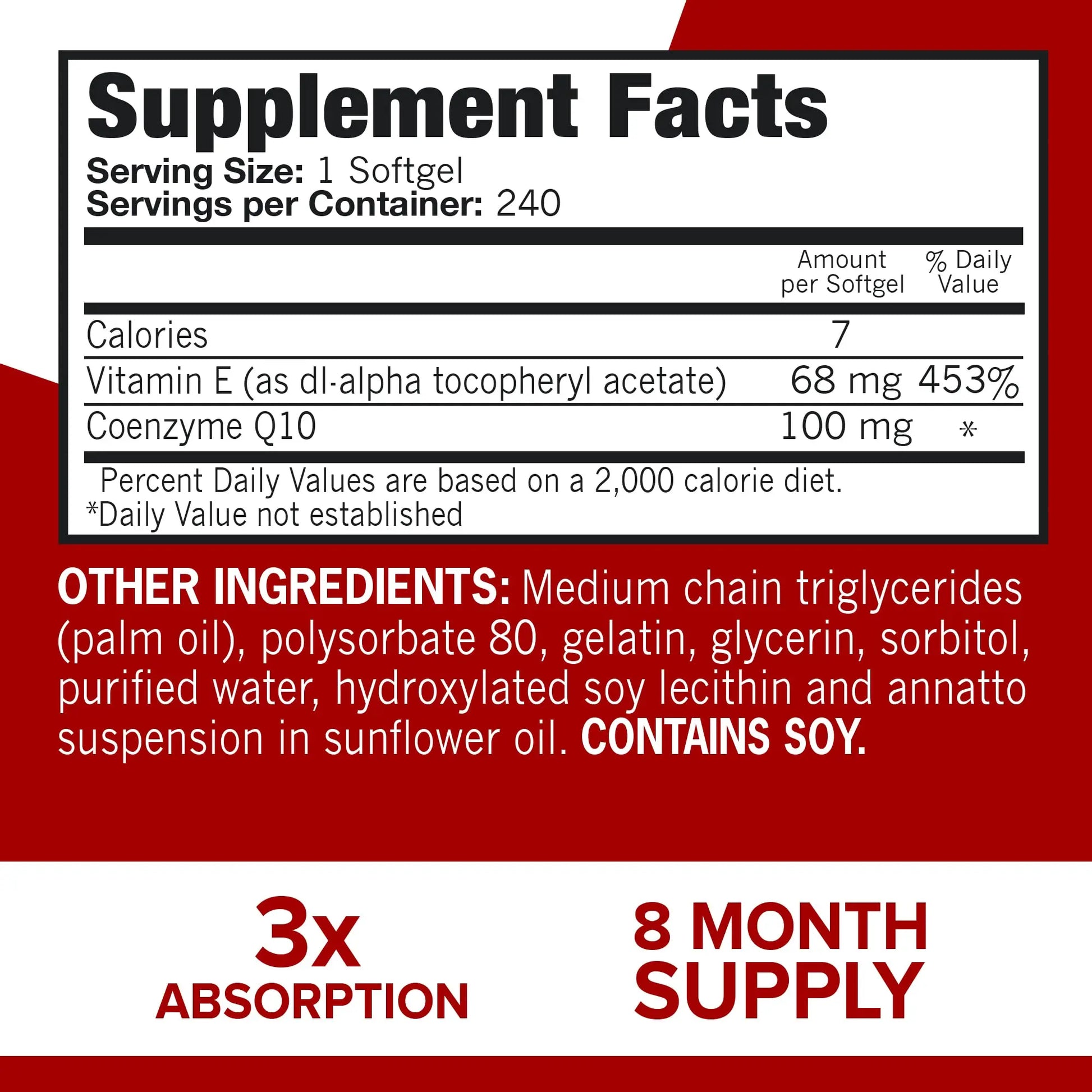 Qunol CoQ10 100mg Softgels Ultra 3X Better Absorption Coenzyme Q10 - Antioxidant Qunol Au supplements