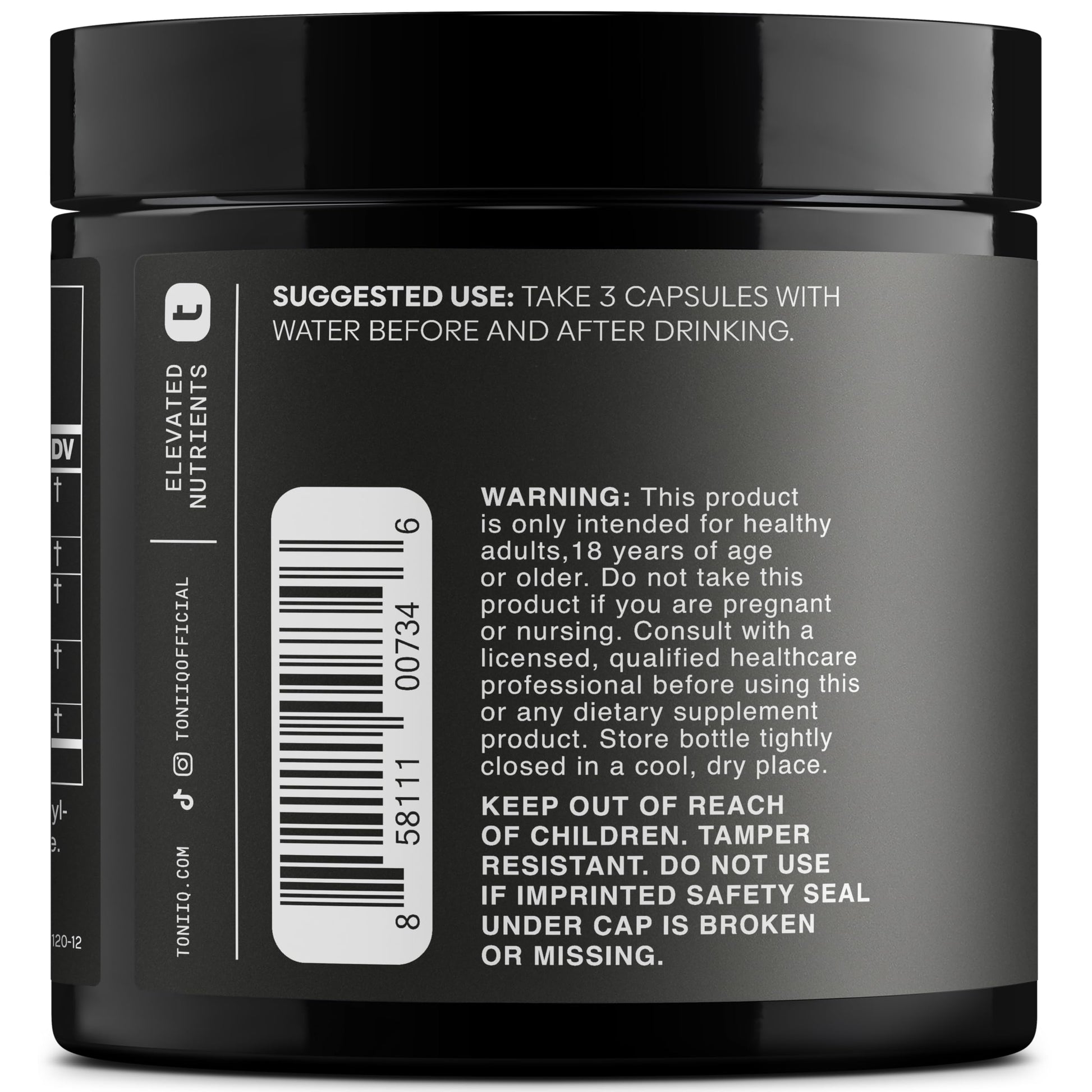 Toniiq Ease with DHM - Full Liver Support for a Night Out - 120 Capsules - 50x Super Concentrated Extract Toniiq Au supplements
