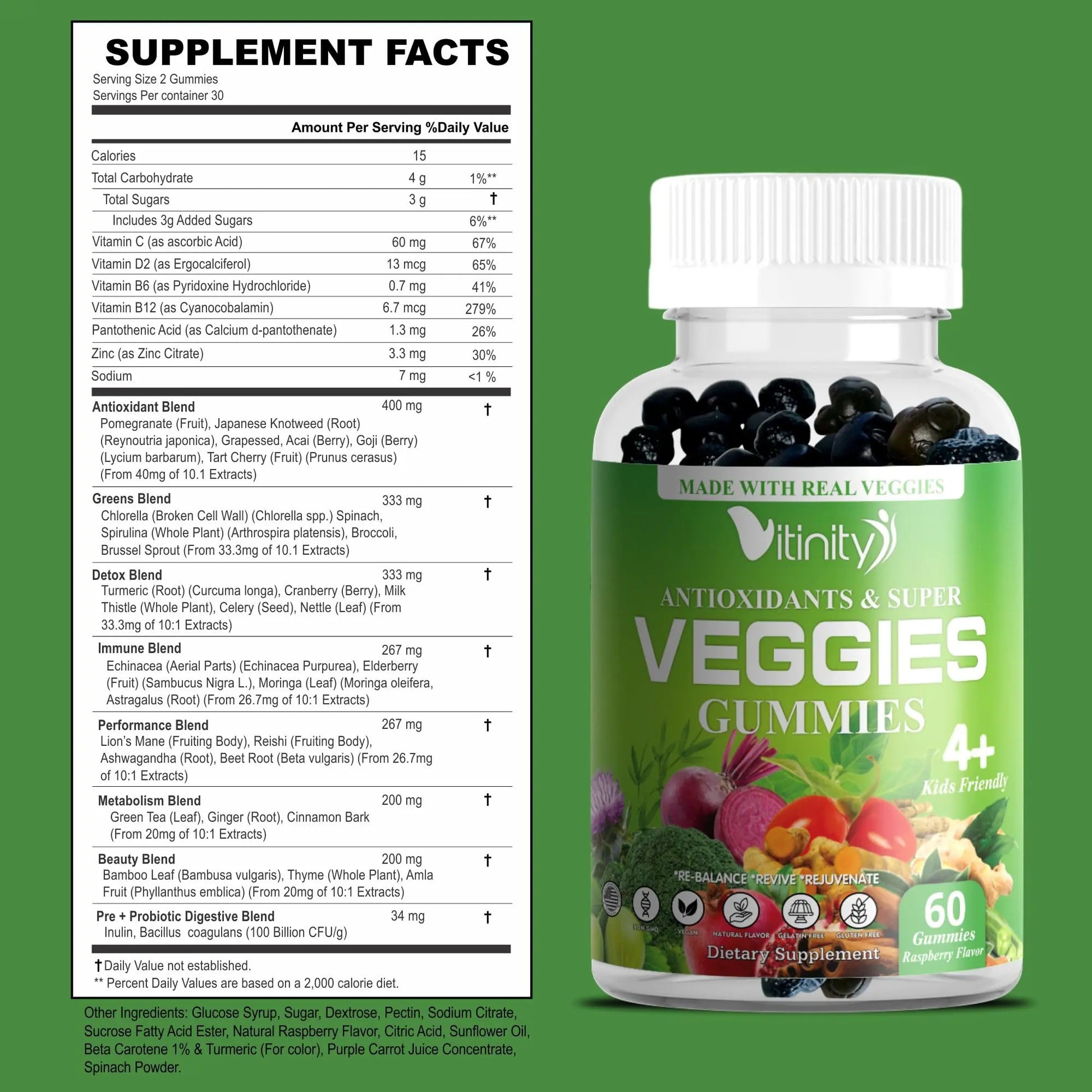 VITINITY Made with Real Super Veggies Delicious Gummy Supplement,Men,Women & Kids VITINITY Au supplements