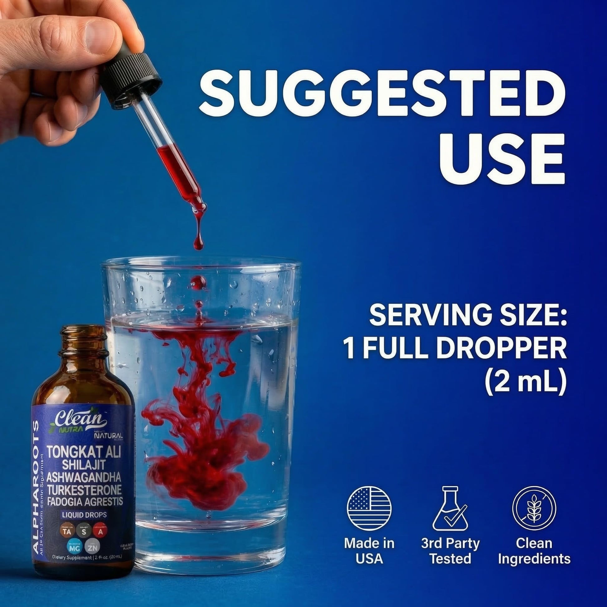 Tongkat Ali Liquid Drops Shilajit, Ashwagandha, Turkesterone, Fadogia Agrestis, Magnesium, Irish Sea Moss, and Zinc Herbal Supplement by Clean Nutra Clean Nutraceuticals Au supplements
