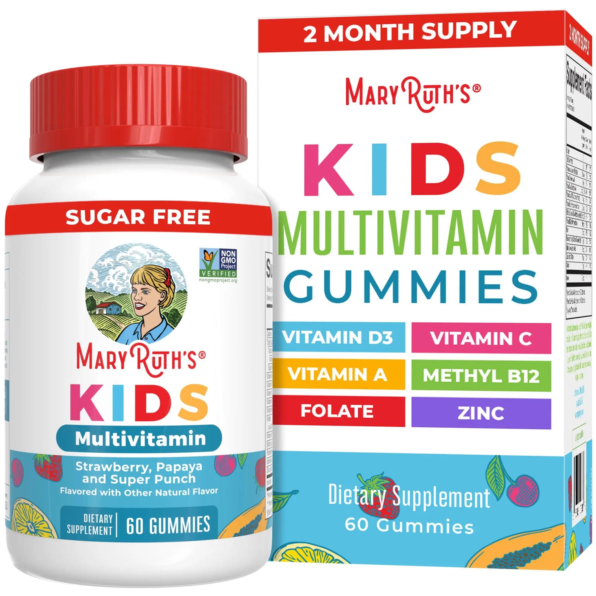 MARYRUTH'S Kids Vitamins | Multi | Sugar Free | 2 Month Supply | Kids Multivitamin Gummies for Ages 2+ | Vegan | Only 1 Gummy a Day | 60 Count MARYRUTH'S Au supplements