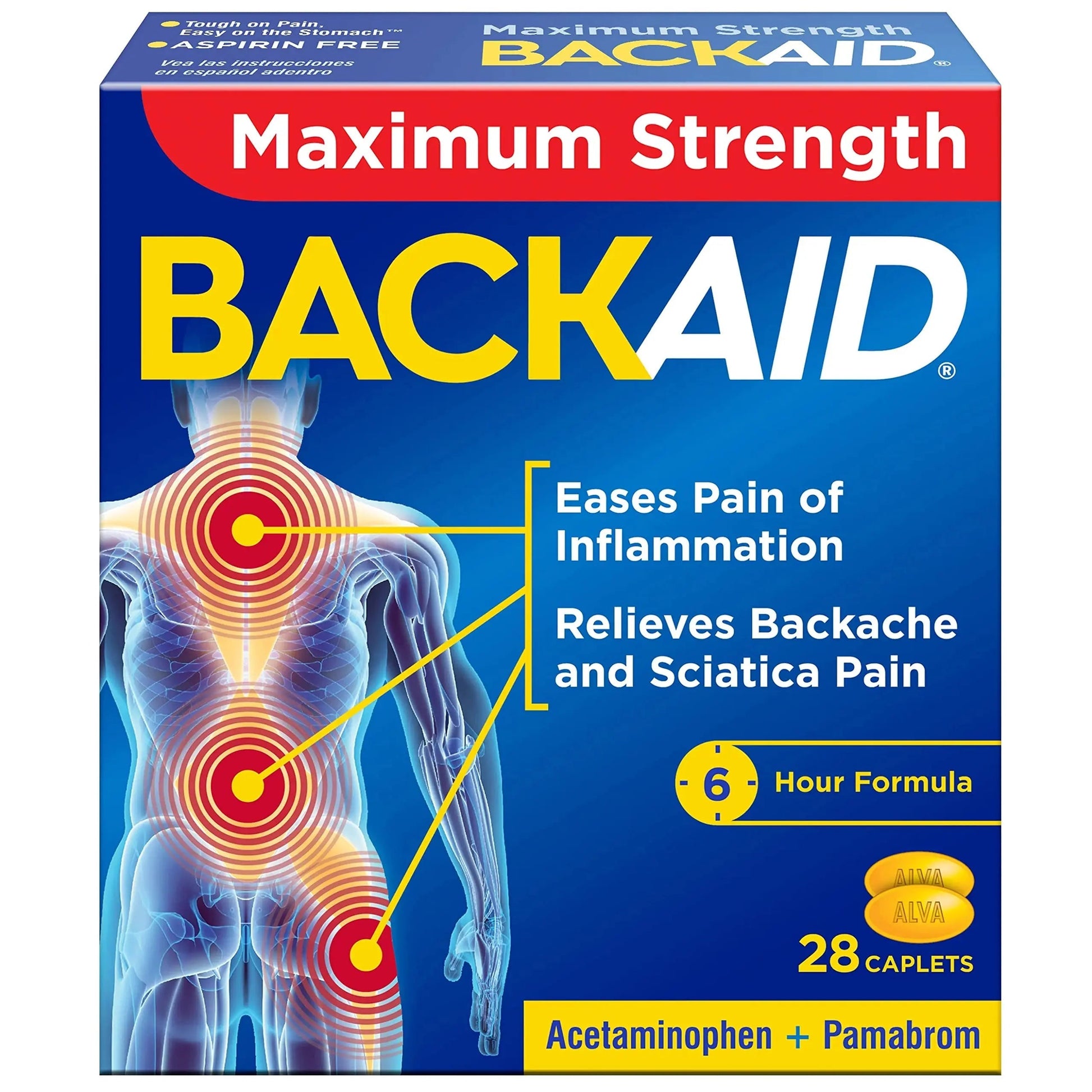 BACKAID Pills 28 Tablets (Pack of 6) Backaid Au supplements