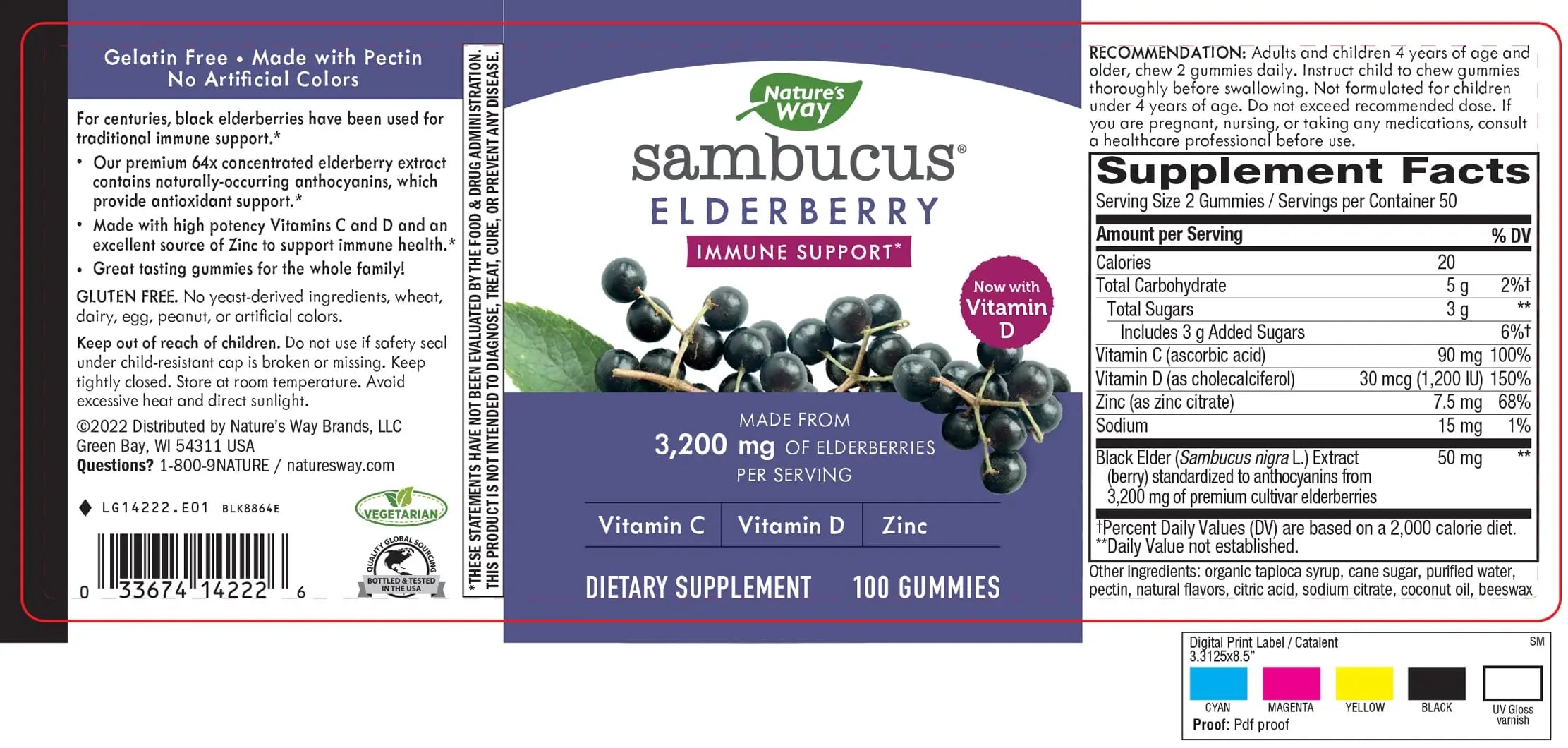 Nature's Way Sambucus Elderberry Gummies - Immune Support Supplement for Kids Nature's Way Au supplements