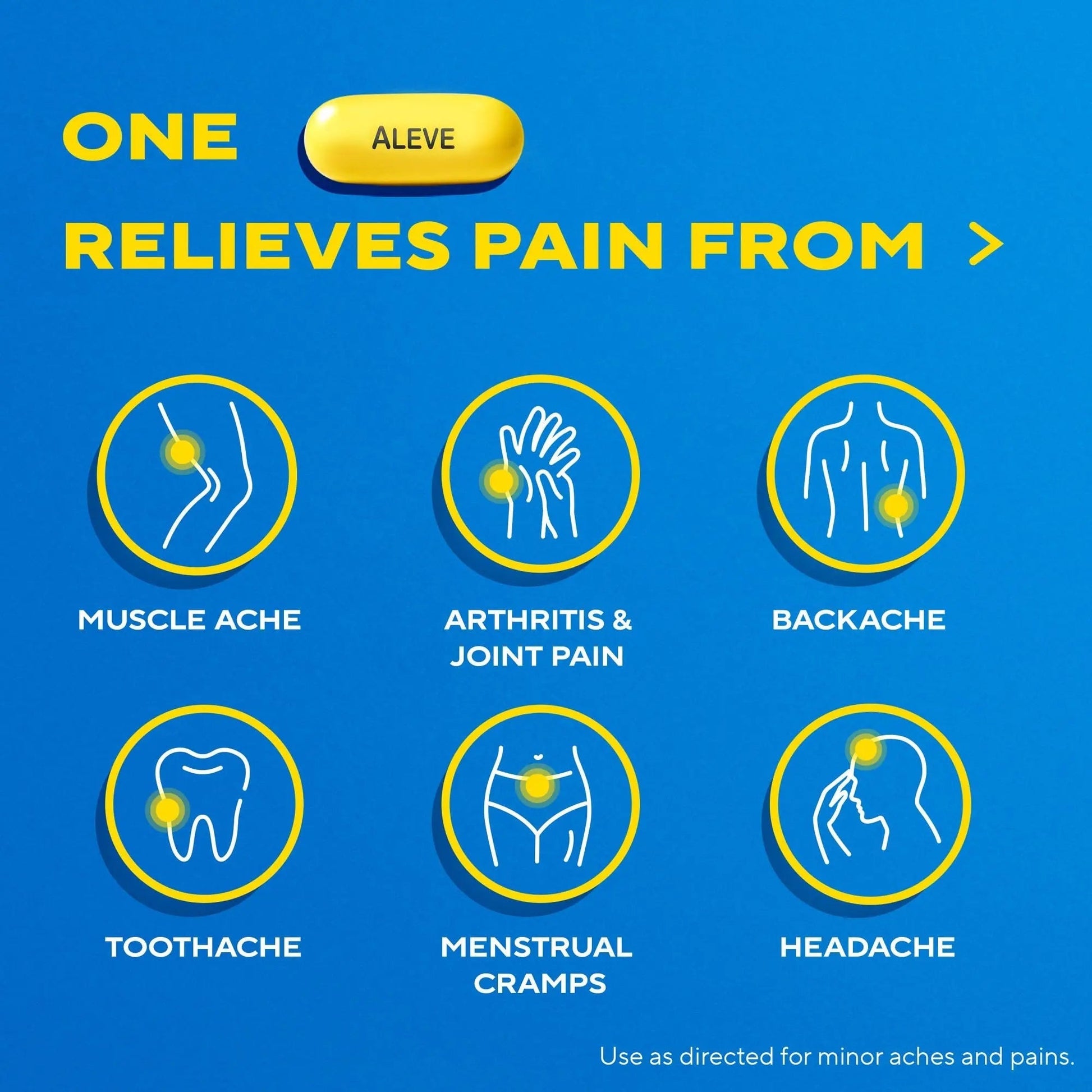 Aleve Pain Reliever & Fever Reducer Gelcaps, Naproxen Sodium, Headache and Back and Body Pain Relief Medicine, for Adults and Children Ages 12 and Up, 90 Count Aleve Au supplements