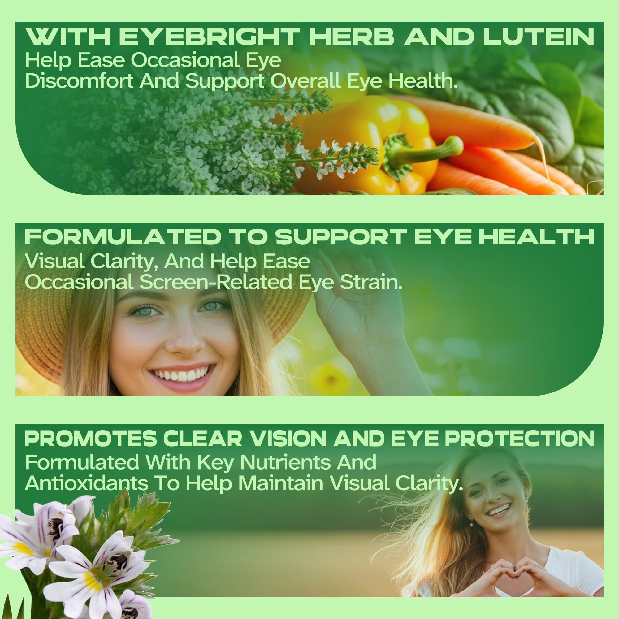 Vitalumina Eyebright Herbal Liquid with Organic Euphrasia, Lutein, Bilberry, Blueberry & Goji – Plant-Based Vegan Supplement for Adults – 4 fl oz Vitalumina Au supplements