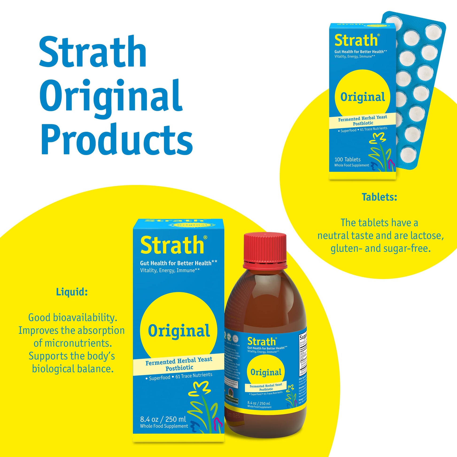 Strath Fermented Herbal Yeast Postbiotic - (8.4 Fl oz) Daily Nutritional Food Supplement Liquid | Supports Metabolism | Vegetarian | Lactose-Free | No Artificial Additives Bio-Strath Au supplements