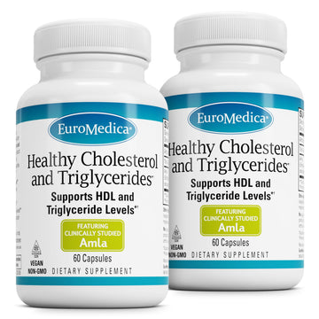 EuroMedica Healthy Cholesterol and Triglycerides - Antioxidant Supplement for Immune & Heart Support - Supplement to Aid Healthy Cholesterol & Triglyceride - 60 Capsules, 2 Pack (120 Capsules) EuroMedica Au supplements