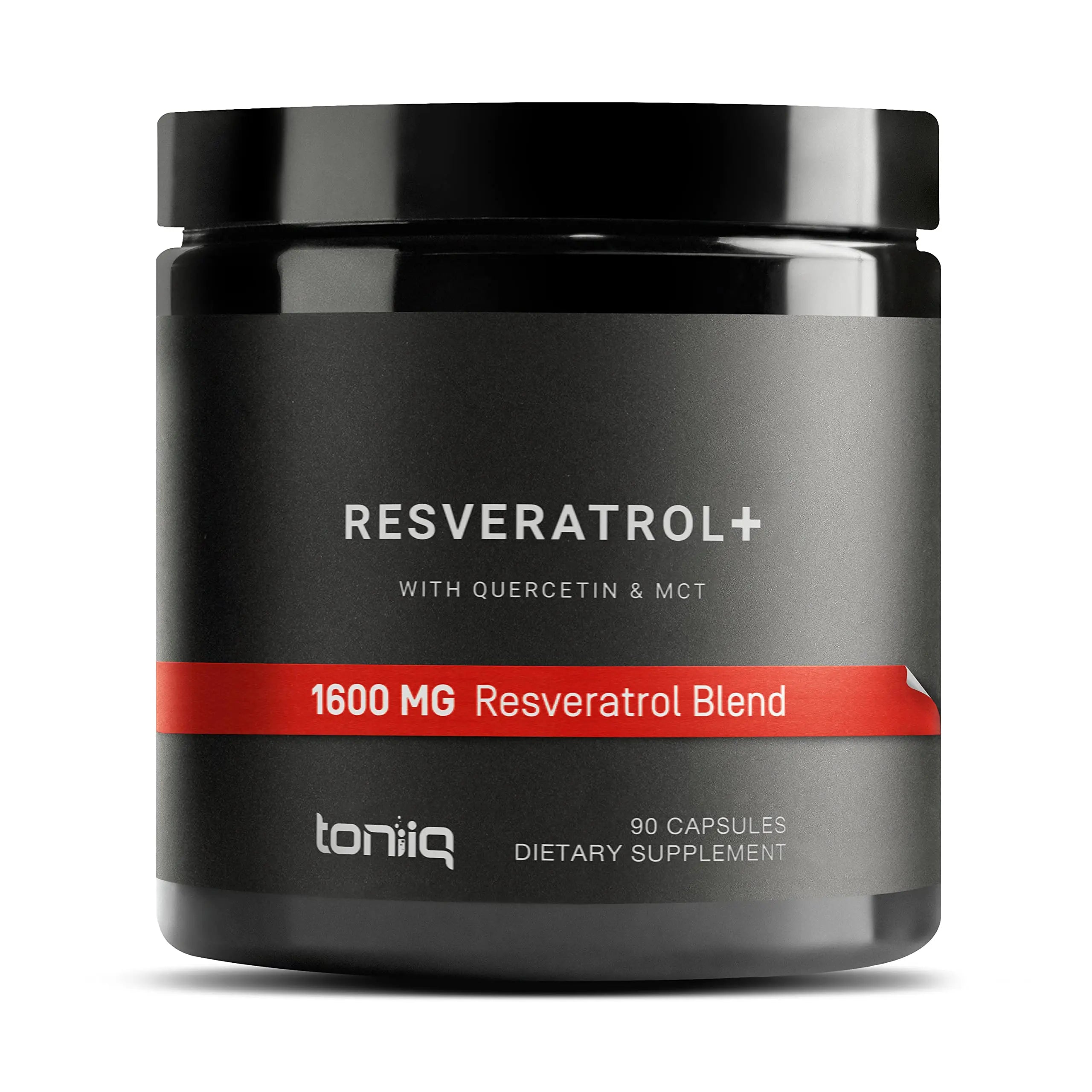 Toniiq 1600mg Resveratrol Blend - Ultra High Purity and 3rd Party Tested - with MCT Toniiq Au supplements