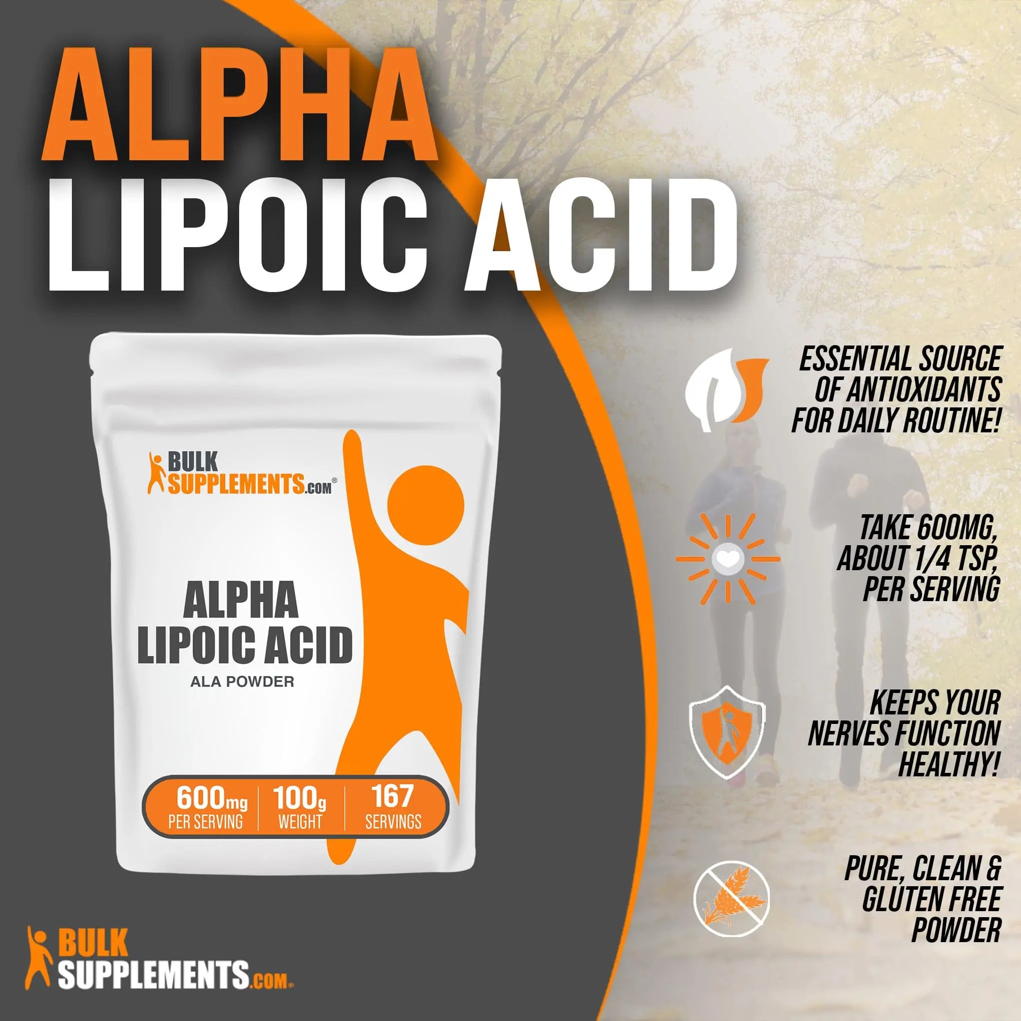 BULKSUPPLEMENTS.COM Alpha Lipoic Acid Powder - ALA Supplement, Alpha Lipoic BULKSUPPLEMENTS.COM Au supplements
