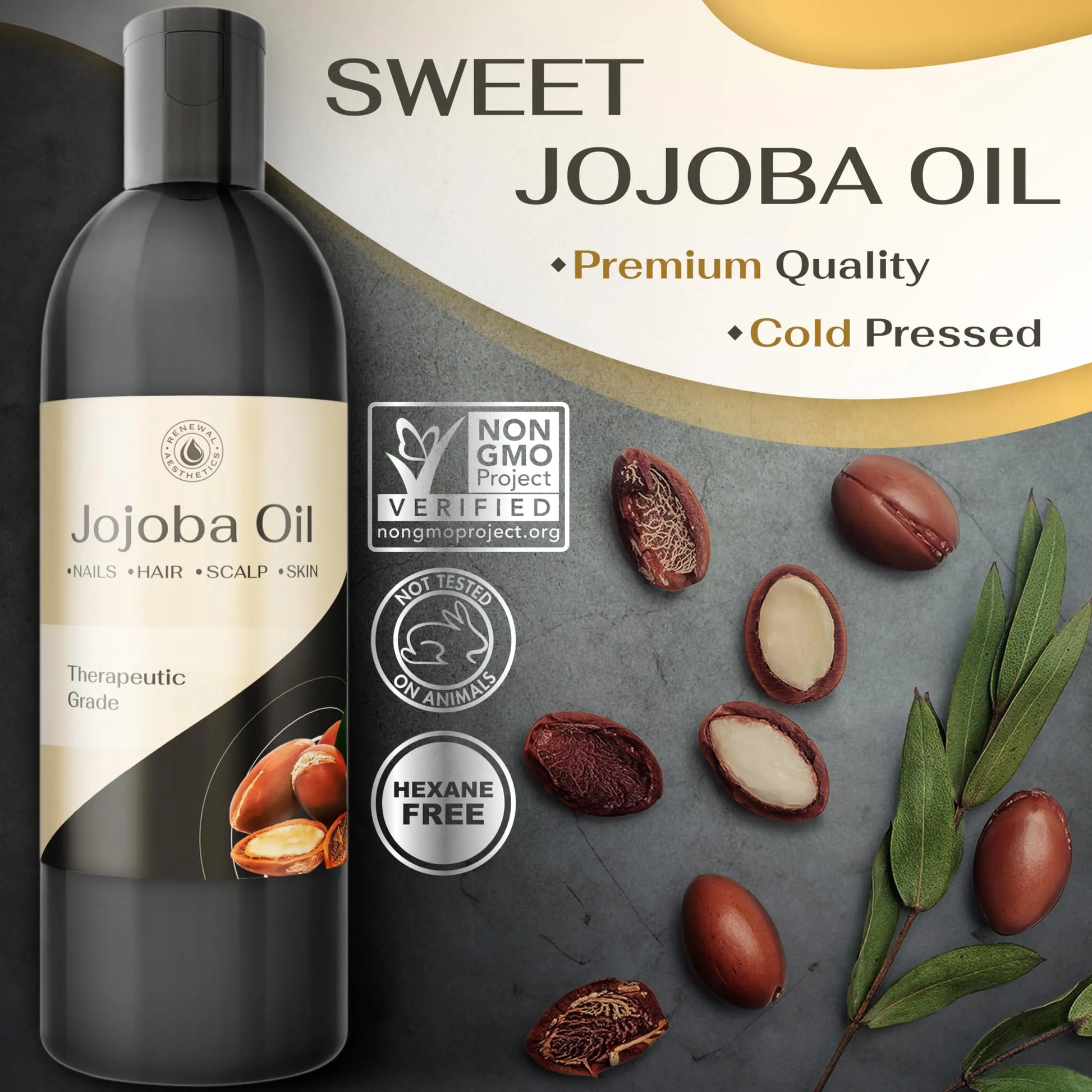 Sweet Oil - Hair and Skin Softener, Organic Natural Carrier Body Oil, Carrier Oil for Essential Oils - Massage Oil Renewal Aesthetics Au supplements