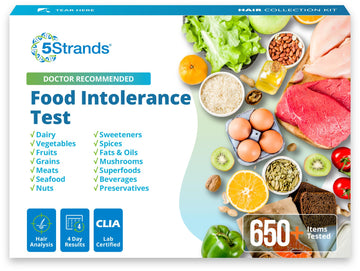 5Strands Food Intolerance Test, Accurate Hair Analysis, 658 Items Tested, at Home Food Sensitivity Test Kit for Adults & Kids, Gut Health Test, Results in 4 Days 5Strands Au supplements