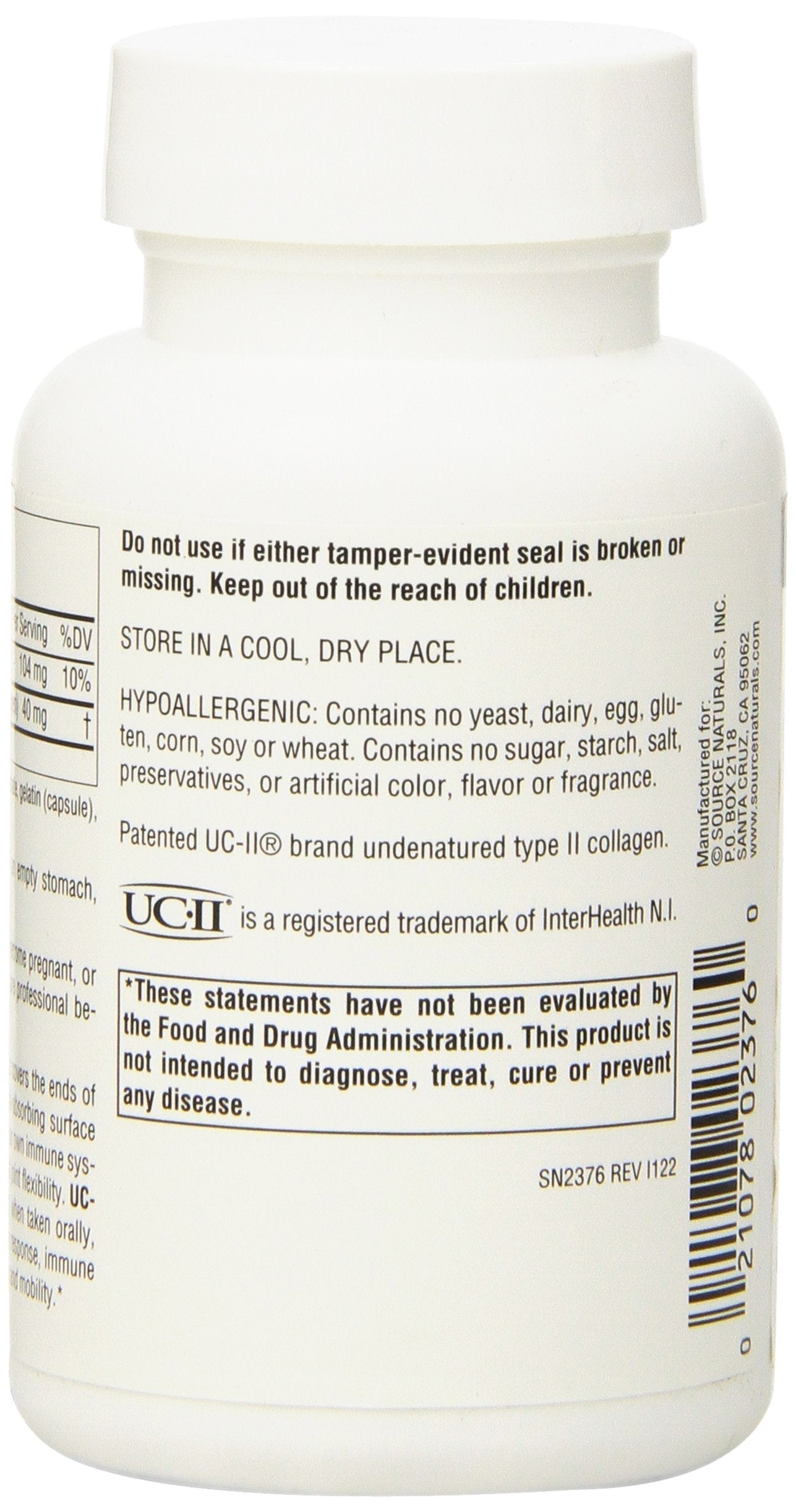 Source Naturals UC-II, Undenatured Collagen Joint Comfort Source Naturals Au supplements