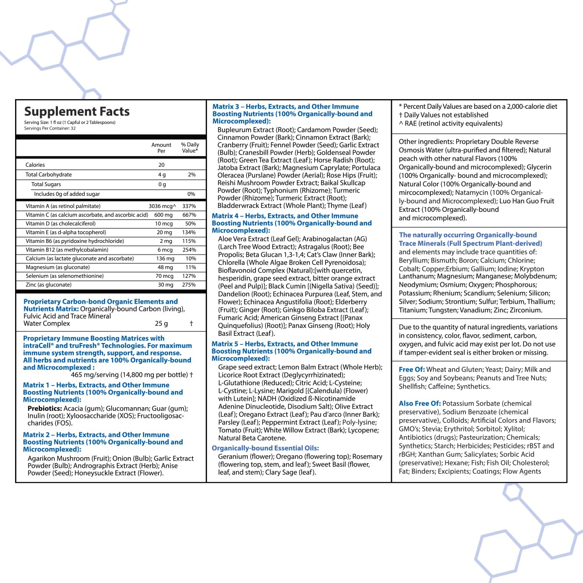 Drucker Labs -intraIMMUNE Organic Liquid Daily Immune & Defense Support, Multivitamin, Elderberry, Echinacea, Zinc, Vitamin D, C E, Vegan, Non GMO, Gluten Free (32 oz., Sugar Free Peach Berry) intraIMMUNE Au supplements