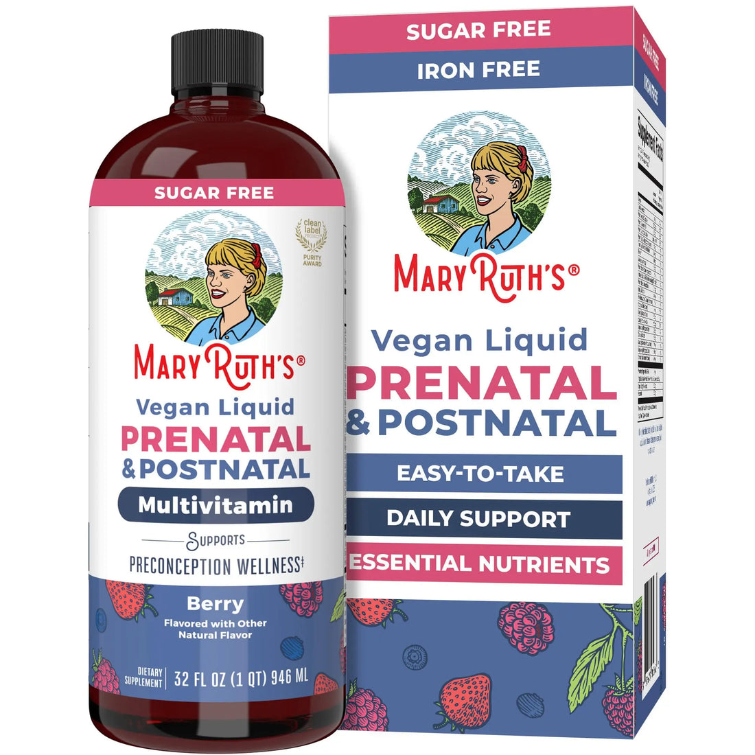 MARYRUTH'S Postnatal & Prenatal Vitamins for Women | Sugar Free | Selenium | Folate | Vegan | Non-GMO | Gluten Free | 32oz MARYRUTH'S Au supplements