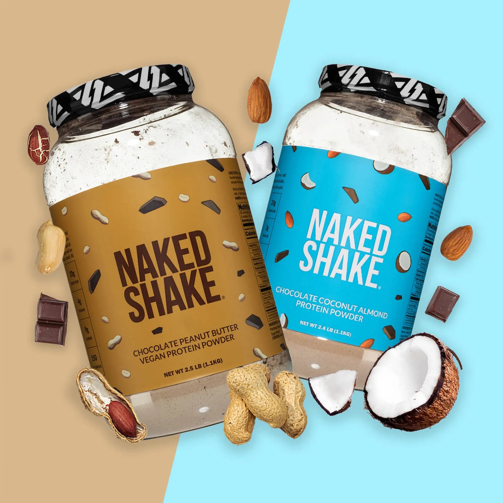 Naked Shake - Chocolate Peanut Butter Protein Powder - Vegan Protein Powder from US NAKED Au supplements