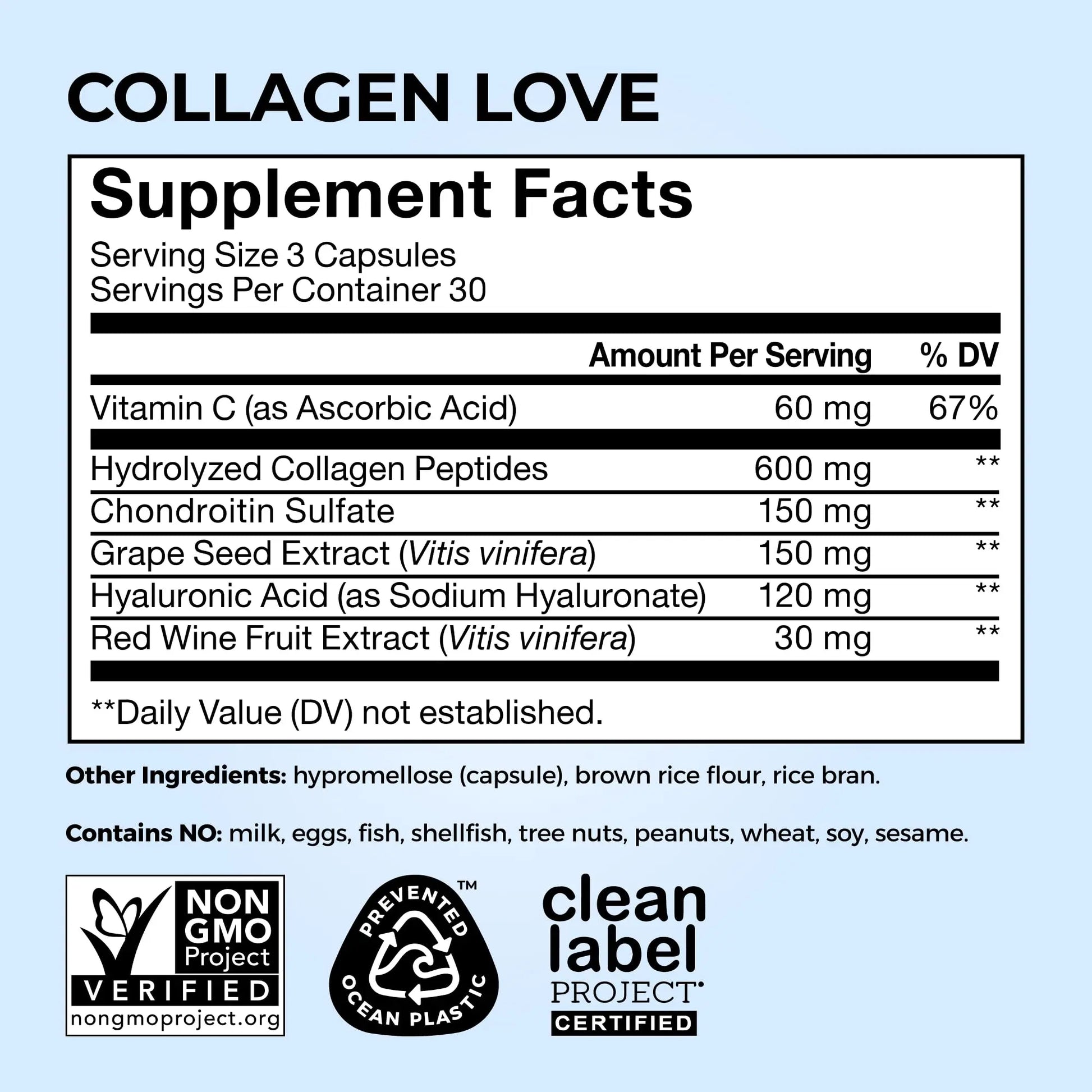 HUM Collagen Love Skin Supplement, Collagen Peptides Capsules with Hyaluronic Acid & Vitamin C, Supports Firm Skin & Helps Minimize Signs of Aging, Supplements HUM Au supplements