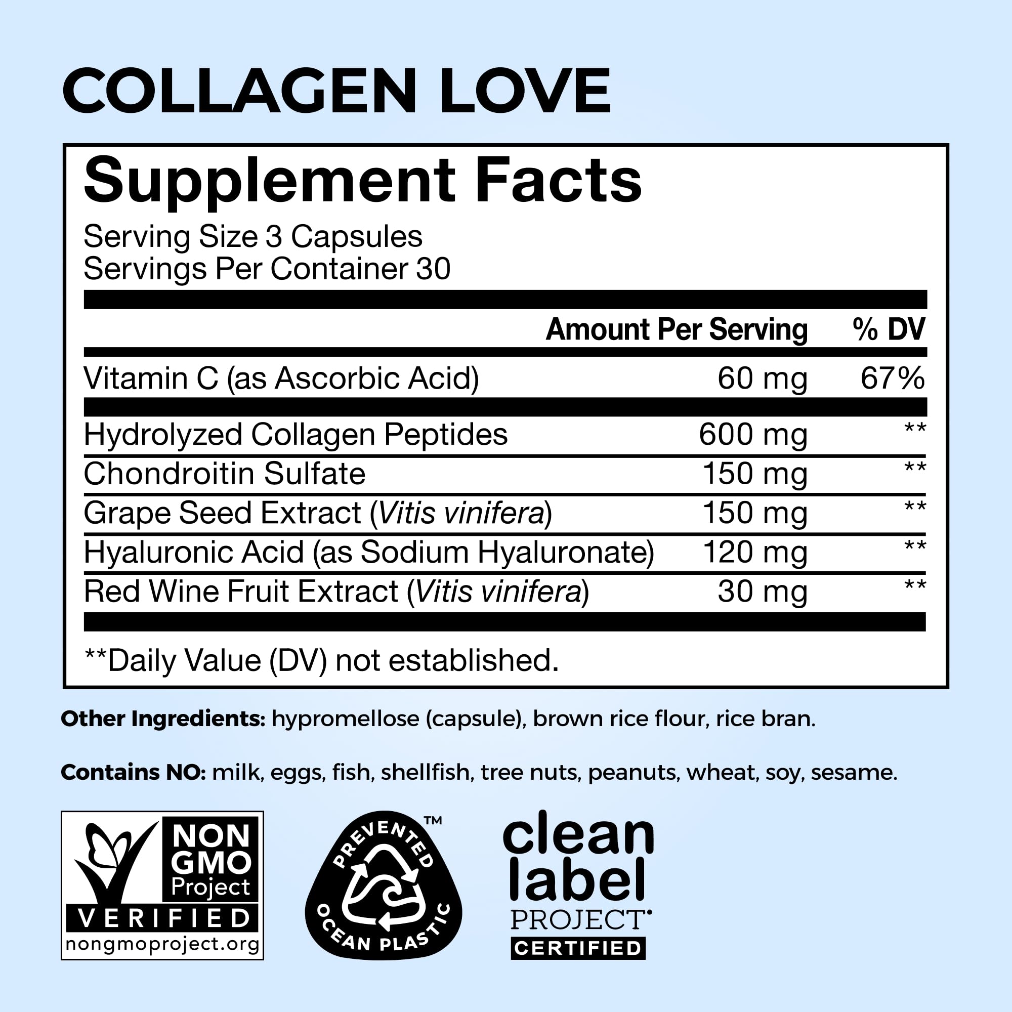 HUM Collagen Love Skin Supplement, Collagen Peptides Capsules with Hyaluronic Acid & Vitamin C, Supports Firm Skin & Helps Minimize Signs of Aging, Supplements HUM Au supplements