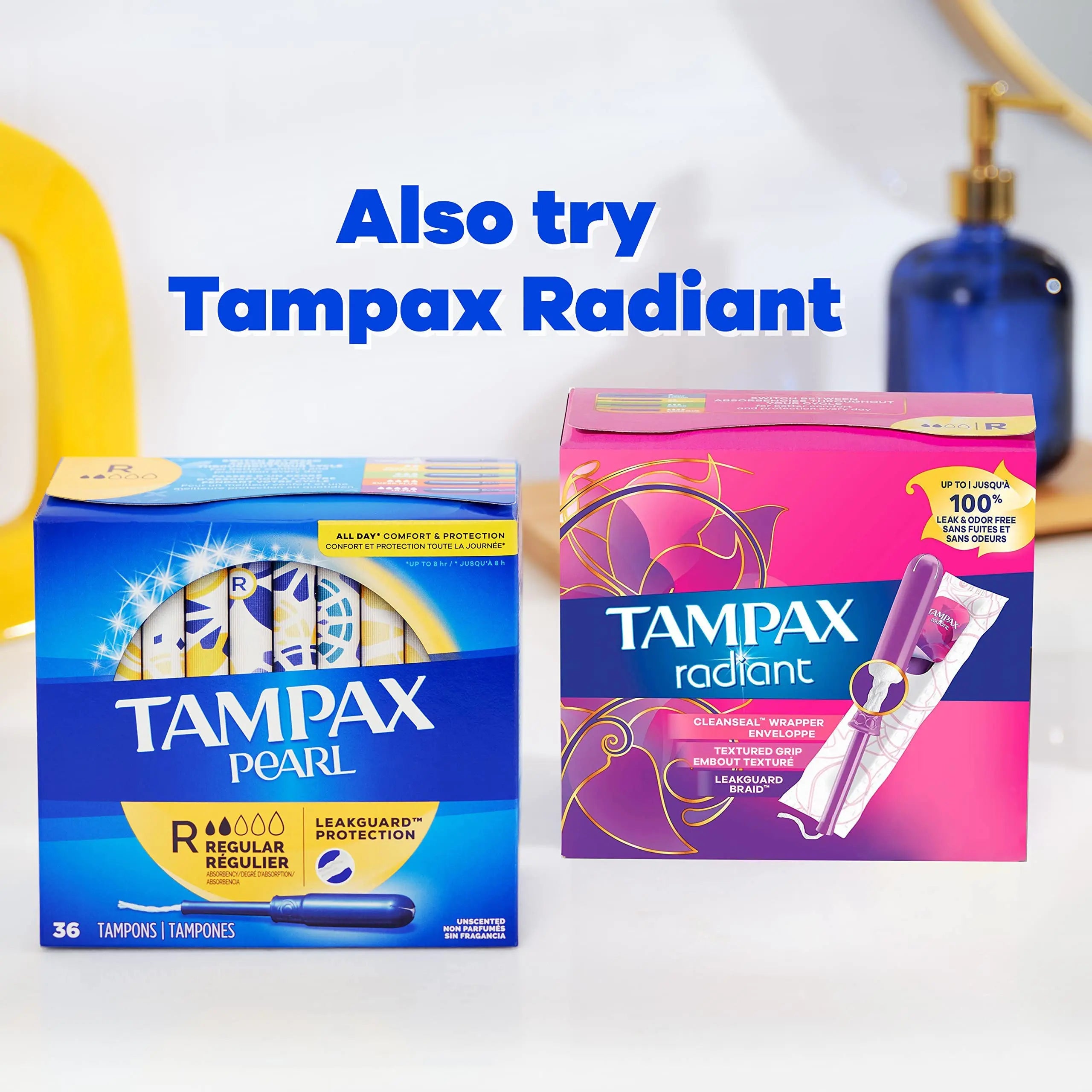 Tampax Pearl Tampons Regular Absorbency, With Leakguard Braid, Unscented, 50 Count Tampax Au supplements