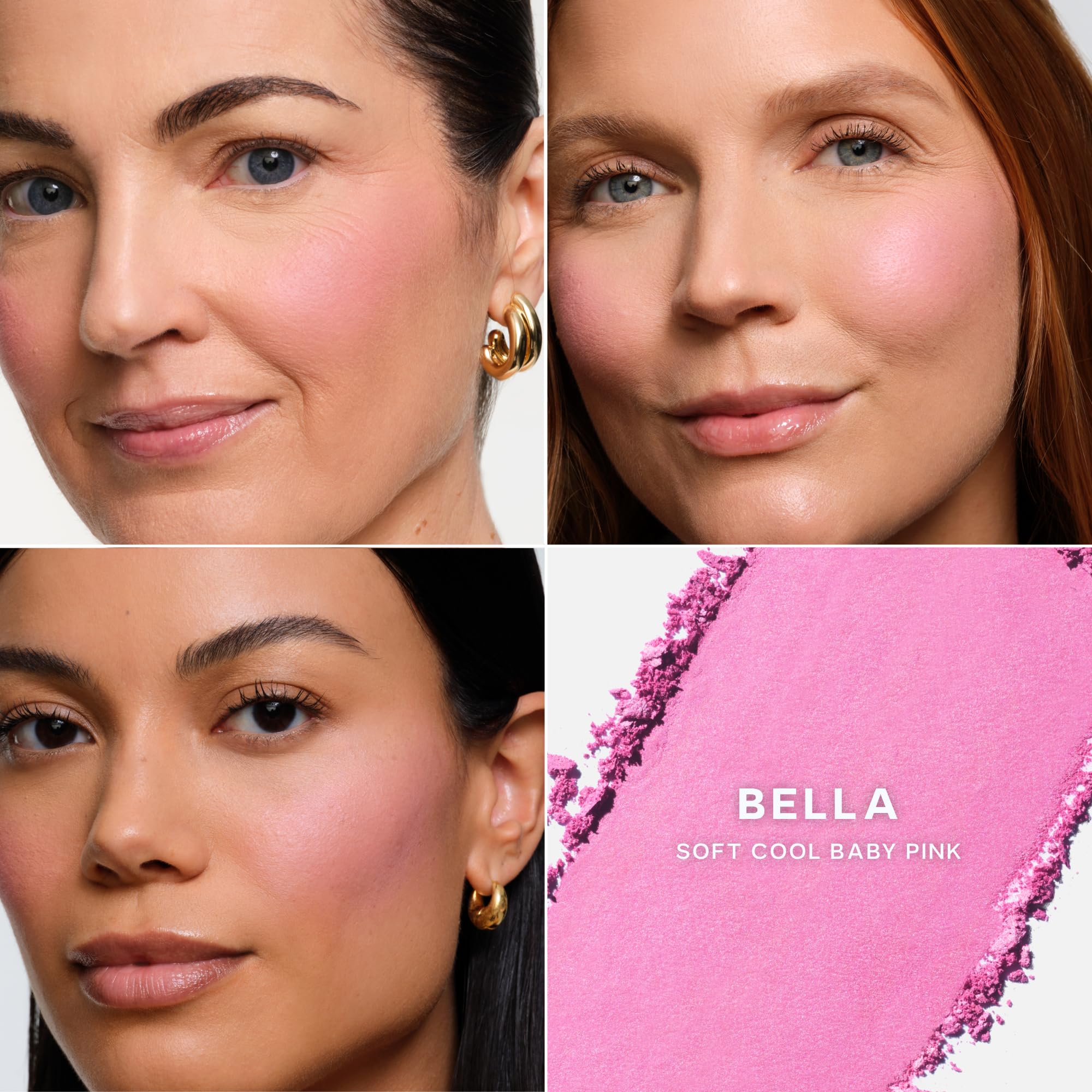 Saie Blush & Brush Duo - SuperSuede Baked Blush in Bella (.01 oz) & Powder Blush Brush - Talc-Free, Moisturizing Blush with Vegan, Fluffy Brush for Seamless Application Saie Au supplements