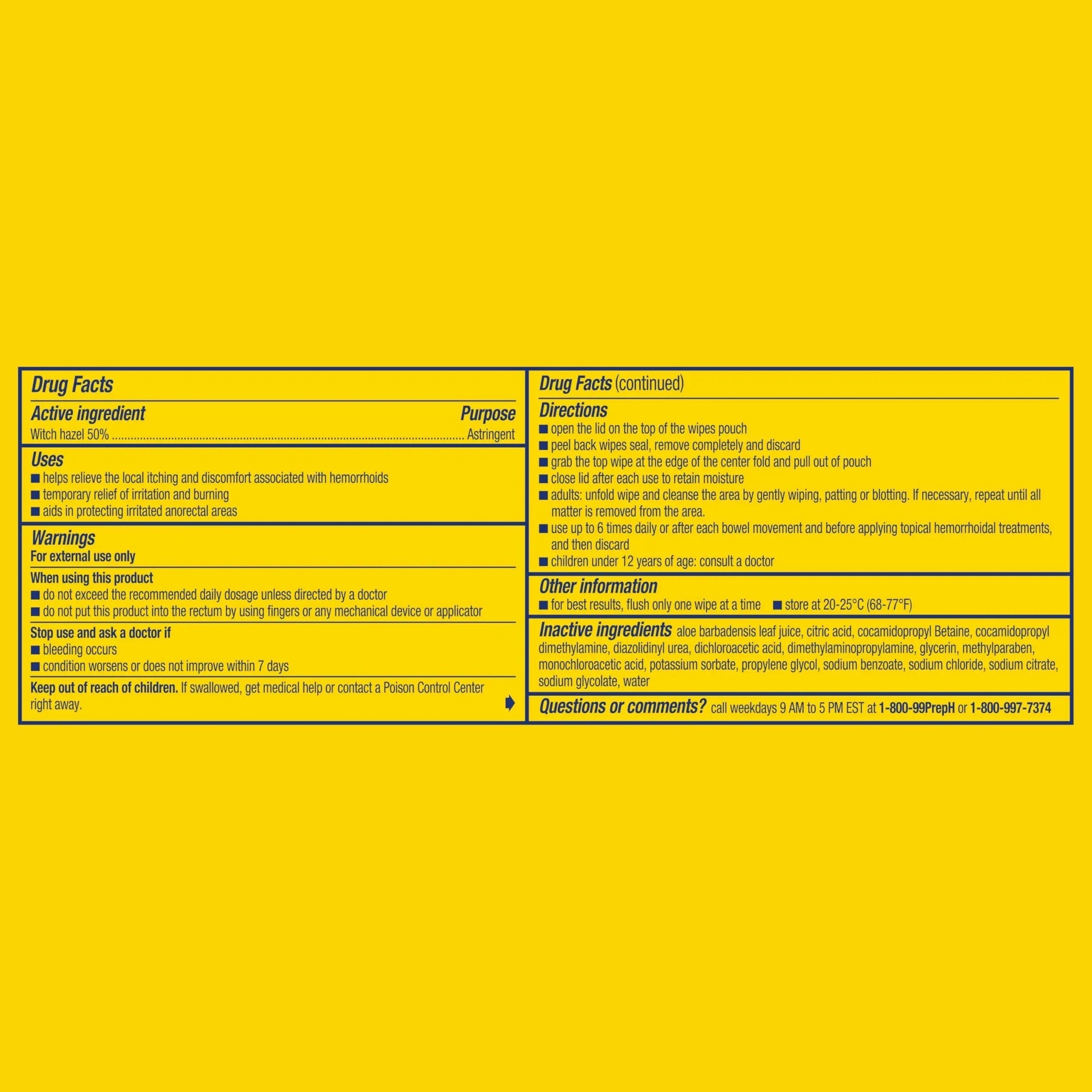 Preparation H Hemorrhoid Flushable Wipes with Witch Hazel for Skin Irritation Relief - 48 Count Preparation H Au supplements