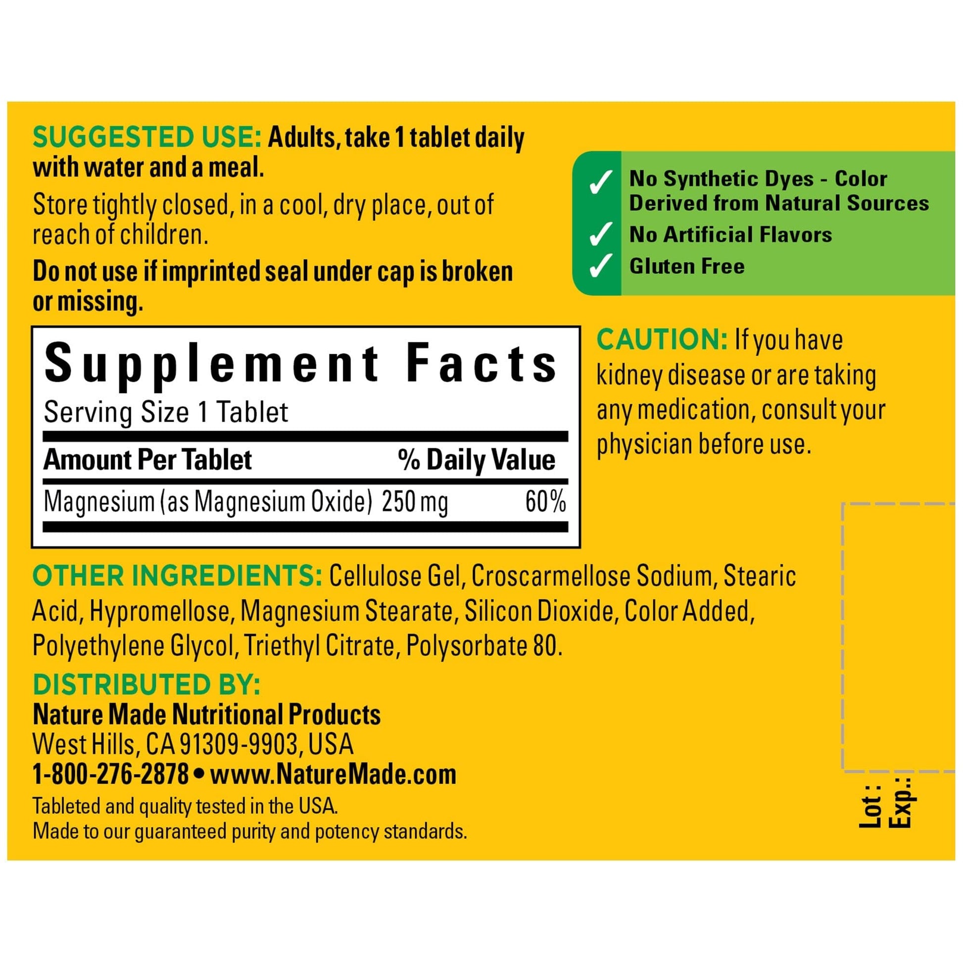 Nature Made Magnesium Oxide 250 mg, Dietary Supplement for Muscle, Heart Nature Made Au supplements