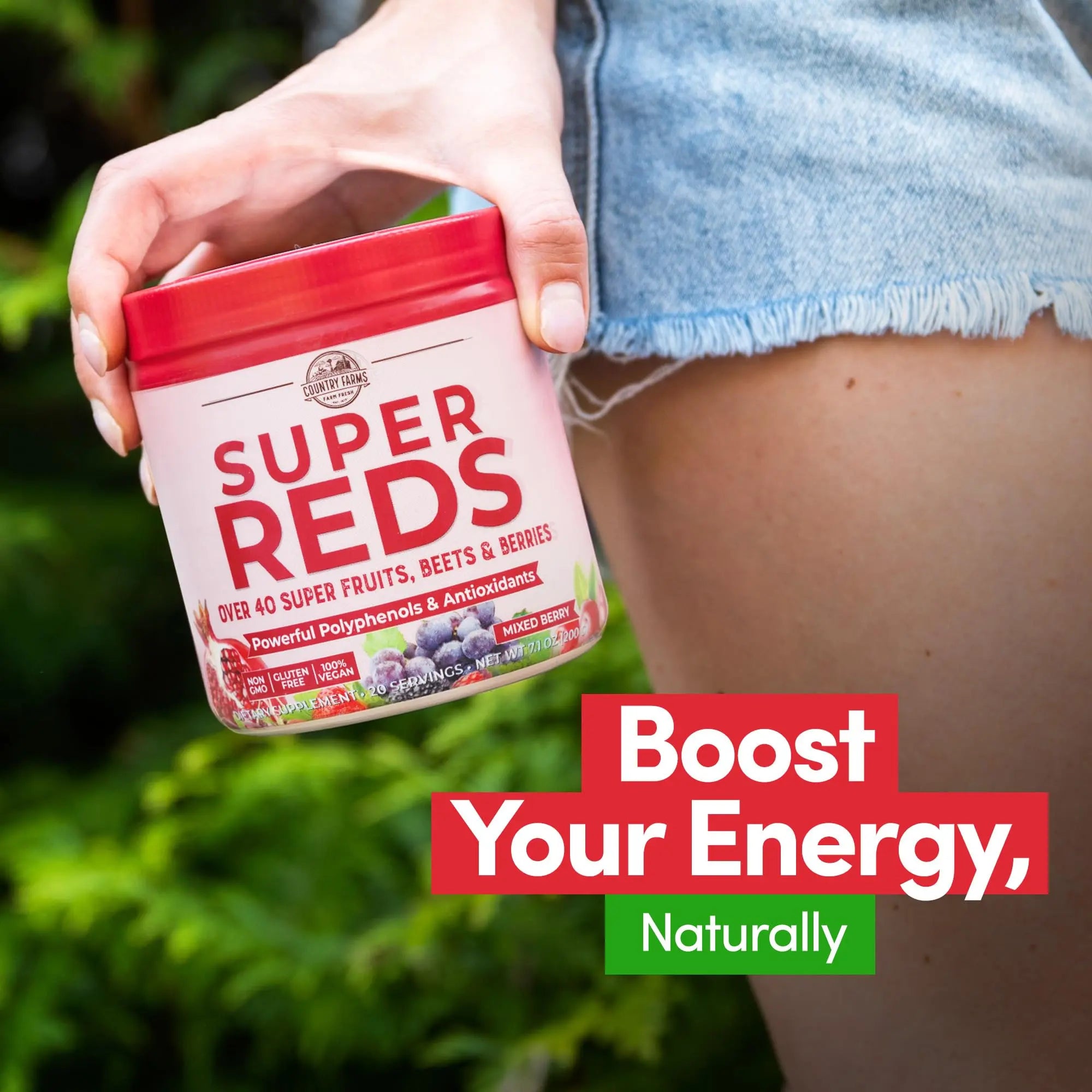 COUNTRY FARMS Super Reds, Energizing Polyphenol Superfood, Over 40 Super Fruits COUNTRY FARMS Au supplements