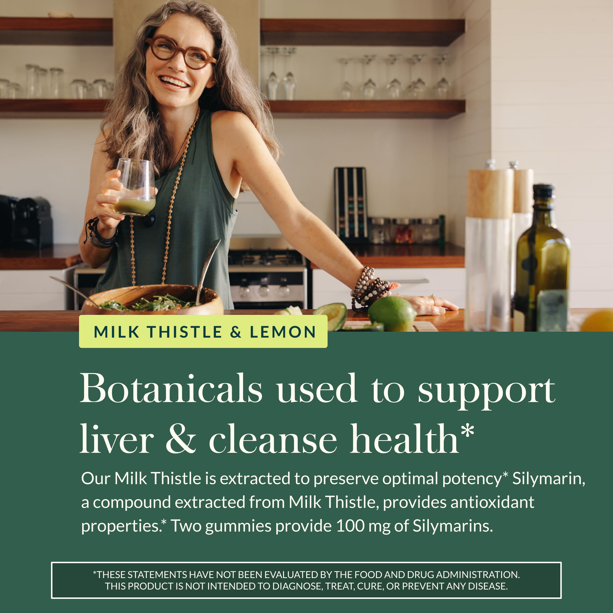 Gaia Herbs Milk Thistle Gummies - Herbal Supplement with Antioxidant Properties for Liver Health & Liver Detox - Lemon Flavored - 60 Vegan Gummies Gaia Herbs Au supplements