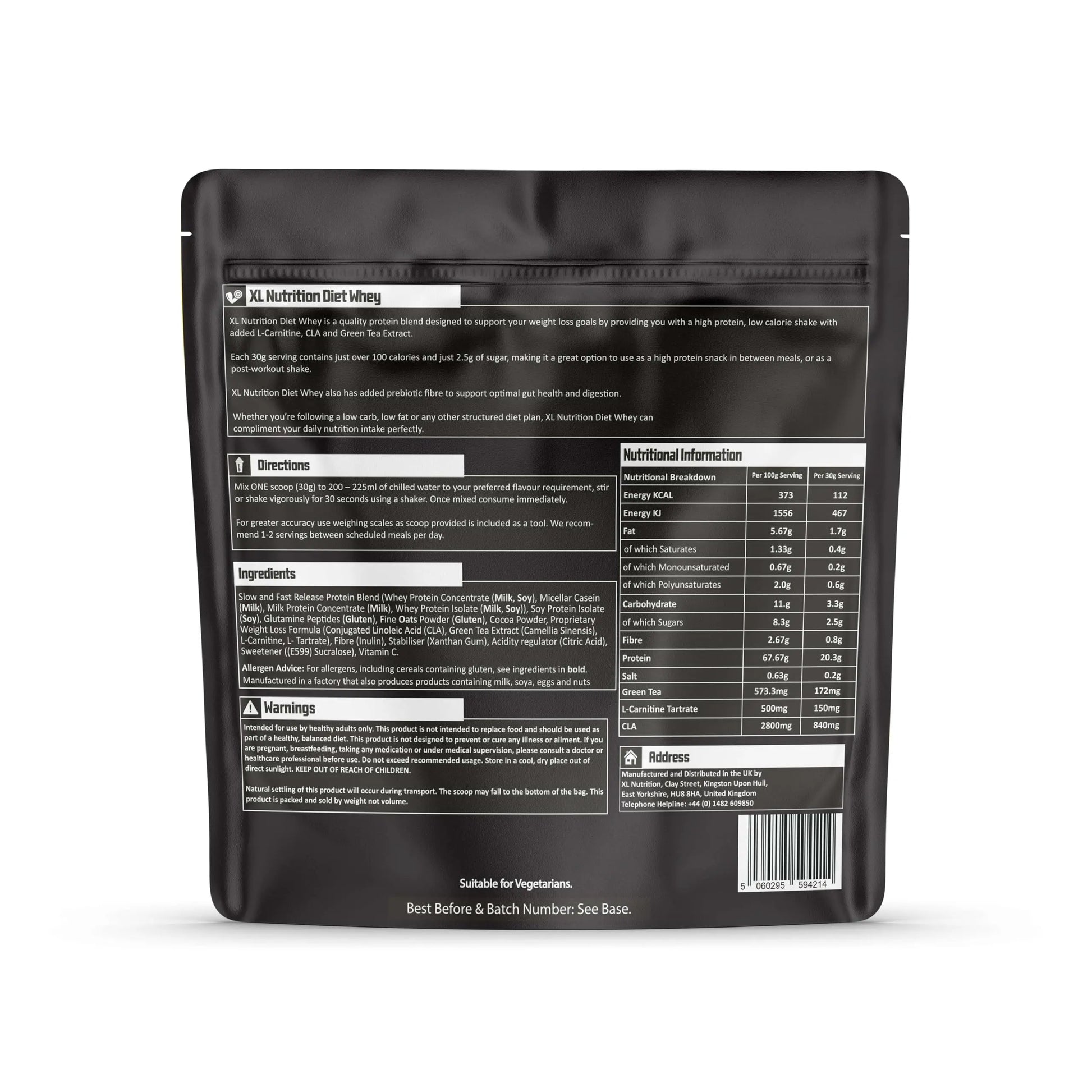 XL Nutrition Xtra Diet Whey Protein | 112 Calories | with Added L Carnitine and Green Tea Extract XL Nutrition Au supplements