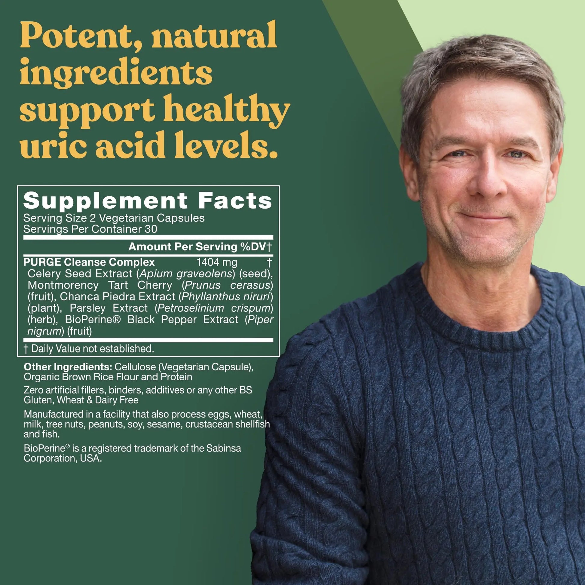 Purge! Uric Acid Flush – Eat & Drink What You Want – Detox and Cleanse with Celery Seed Extract Eu Natural Au supplements