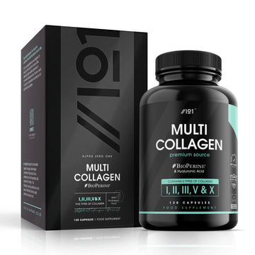 Multi Collagen Capsules - 120 Capsules - Types I, II, III, V & X - Wild Caught Fish, Grass Fed Bovine, Eggshell Revive Naturals Au supplements