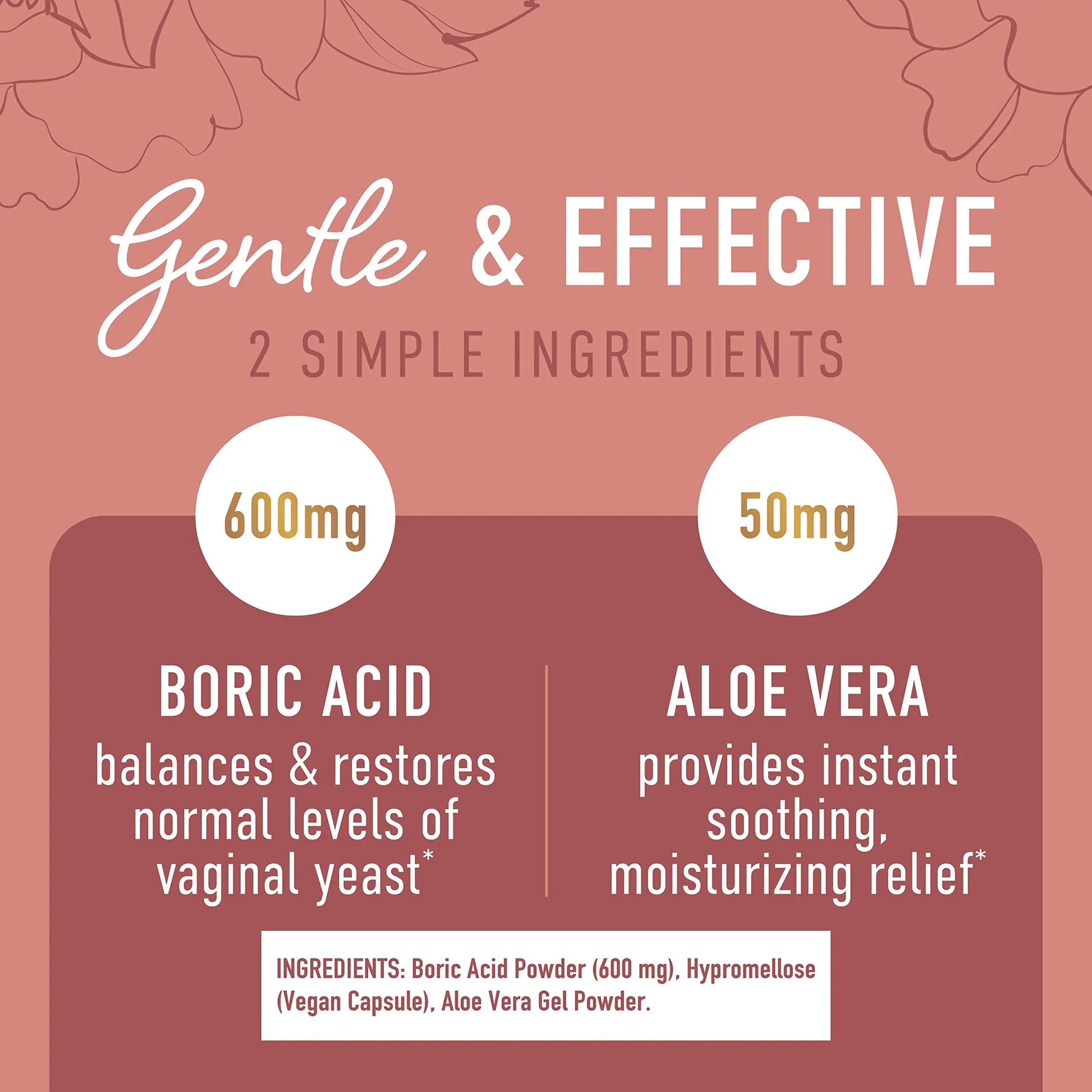 Boric Acid Suppositories for Women | 600mg | for pH Balance, Vaginal Odor & Itching | Feminine Intimate Health SMNutrition Au supplements