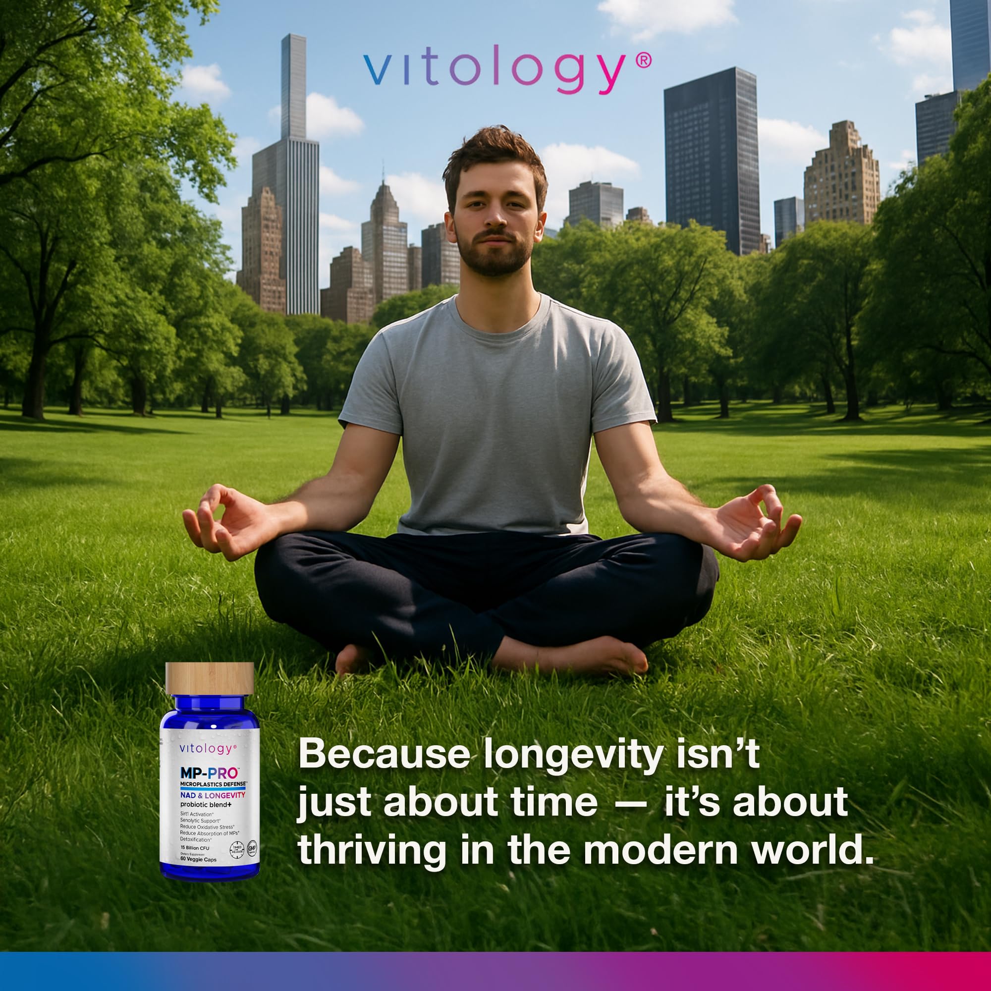 Vitology MP-PRO Microplastics Defense | 15 Billion CFU Probiotic + Antioxidant Blend | NMN, NAC, Glutathione, Resveratrol & Charcoal | Supports Cellular Detox, Longevity & Gut Health – 60 Capsules Vitology Au supplements