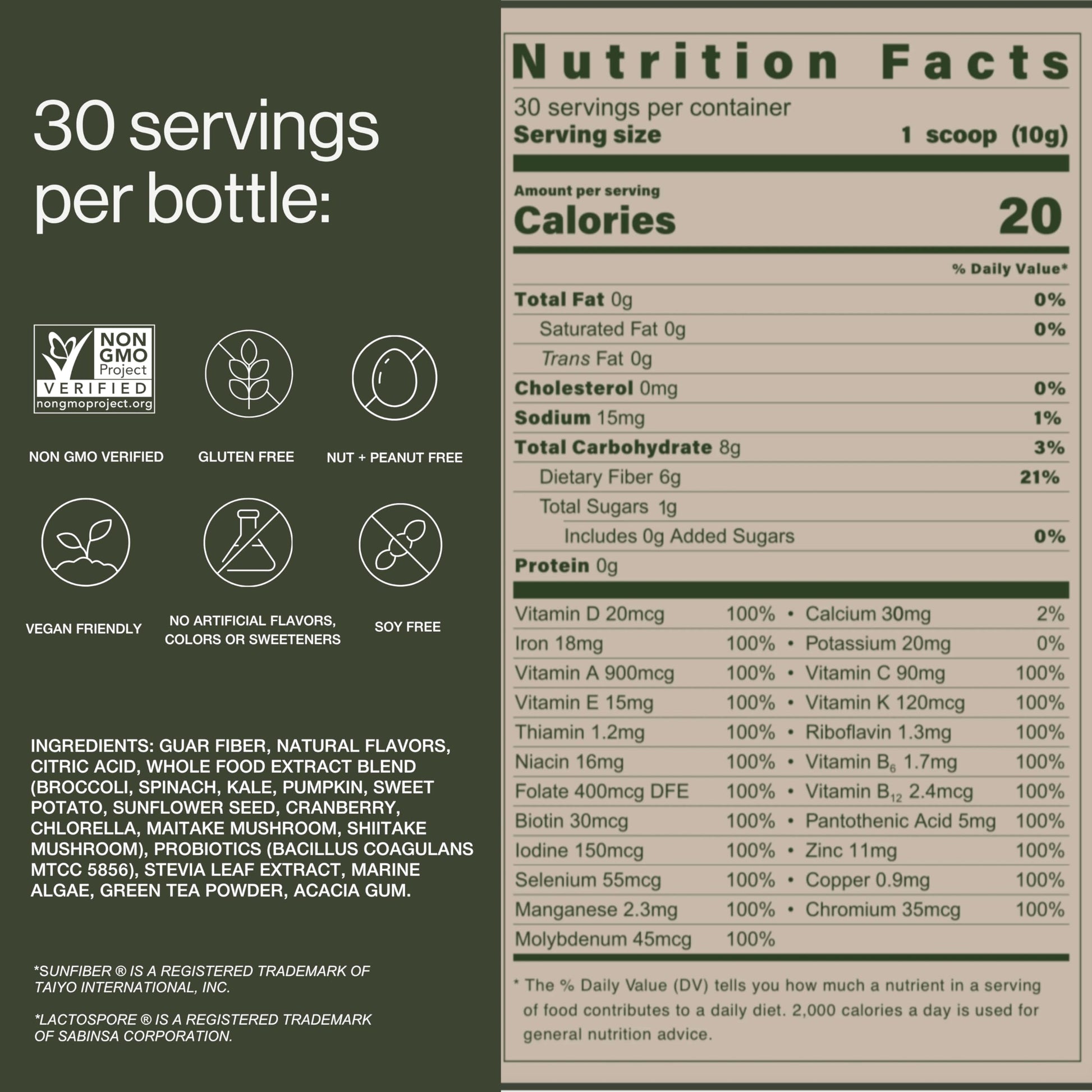 B.WILD Plant-Based Multivitamin Superfood Drink Mix – Refreshing Peach Green Tea with Vitamins, Minerals, Prebiotics & Probiotics for Gut Health & Daily Wellness – 30 Servings – Vegan, Gluten-Free B.WILD Au supplements