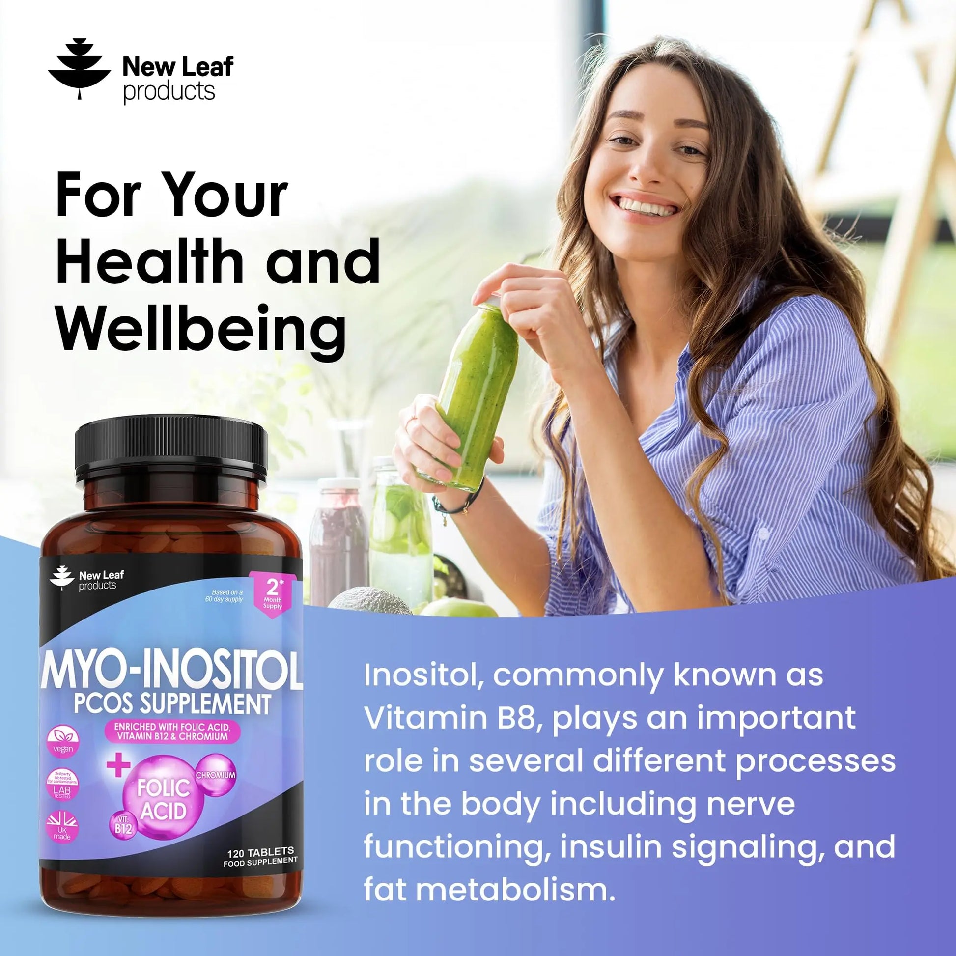 Myo-Inositol PCOS Supplement - Myo Inositol Tablets PCOS Supplement Enriched NEW LEAF PRODUCTS Au supplements