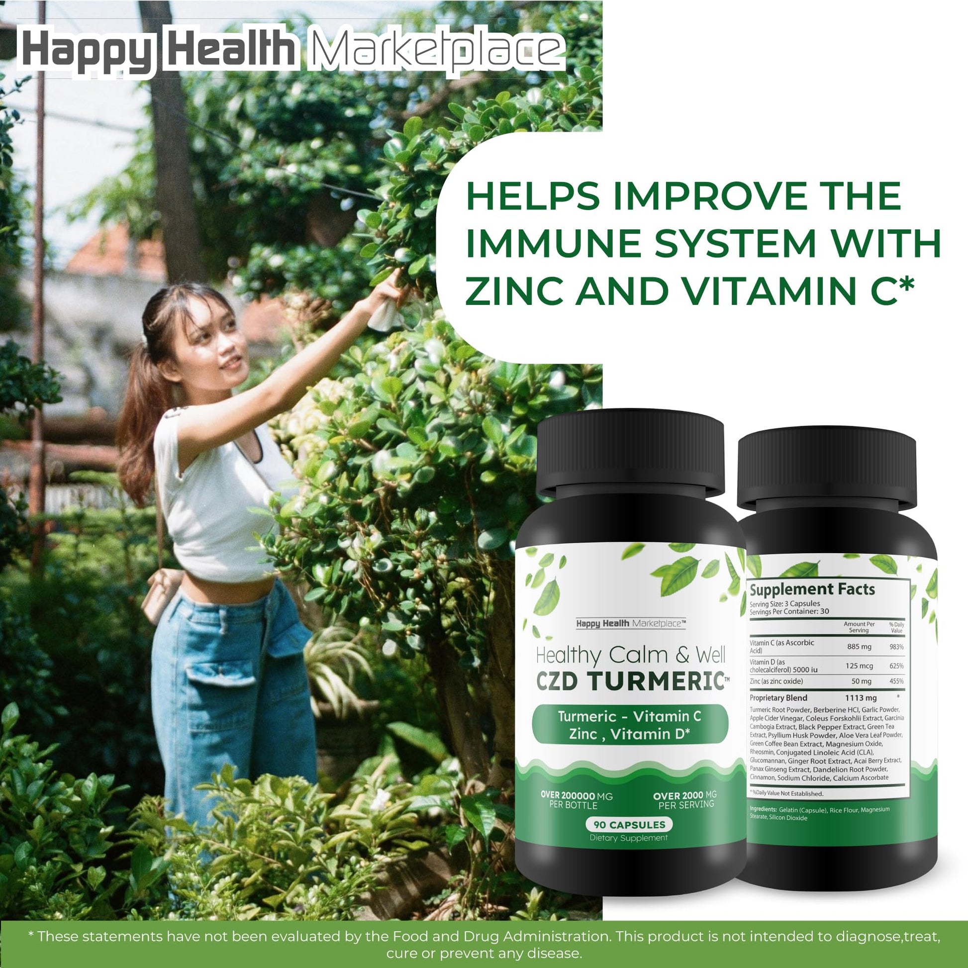 Healthy Calm & Well CDZ Gummies Capsules - Our Best CDZ Supplement Vitamin C D and Zinc - Turmeric Vitamin C D Zinc Magnesium - Our Best Calmwell Cdc Gummies Capsules Zinc Vitamin C Vitamin D Turmeric Happy Health Marketplace Au supplements