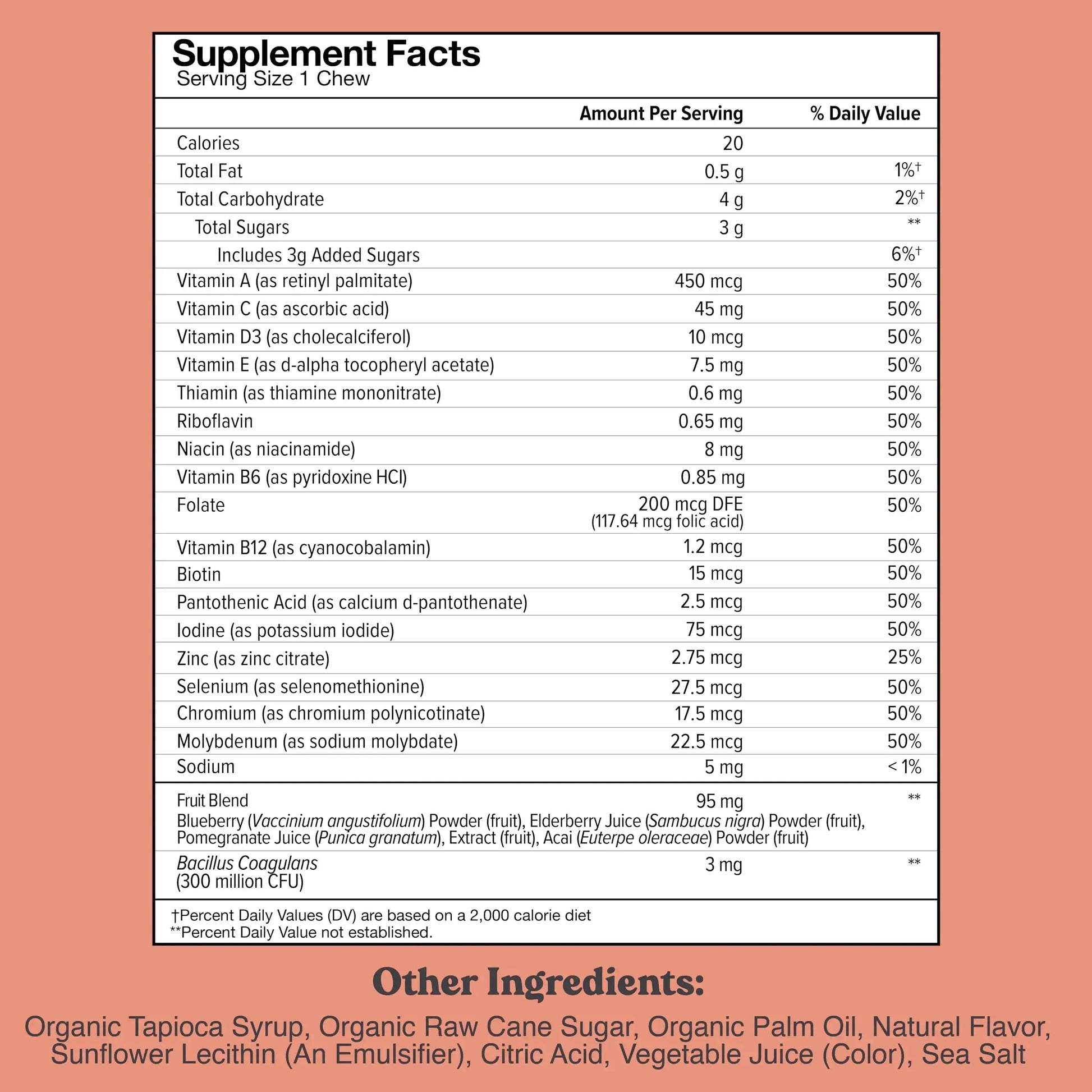 Chewsy Kids’ Multivitamin, Delicious Candy-Style Daily Vitamin Chews + Probiotics + Superfoods, Wild Berry Flavor Chewable Fruity Supplement Chews CHEWSY Au supplements