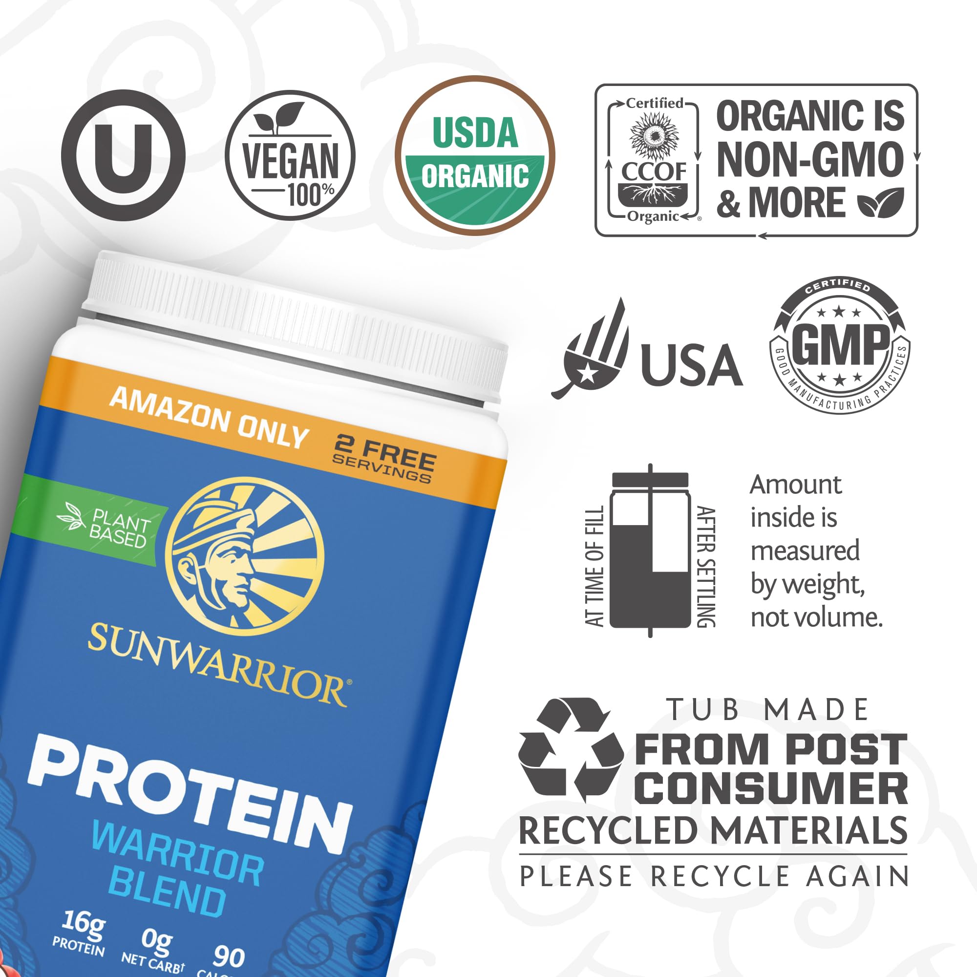 Vegan Protein Powder Plant-based Protein Powder USDA Organic | BCAA Amino Acids Sunwarrior Au supplements