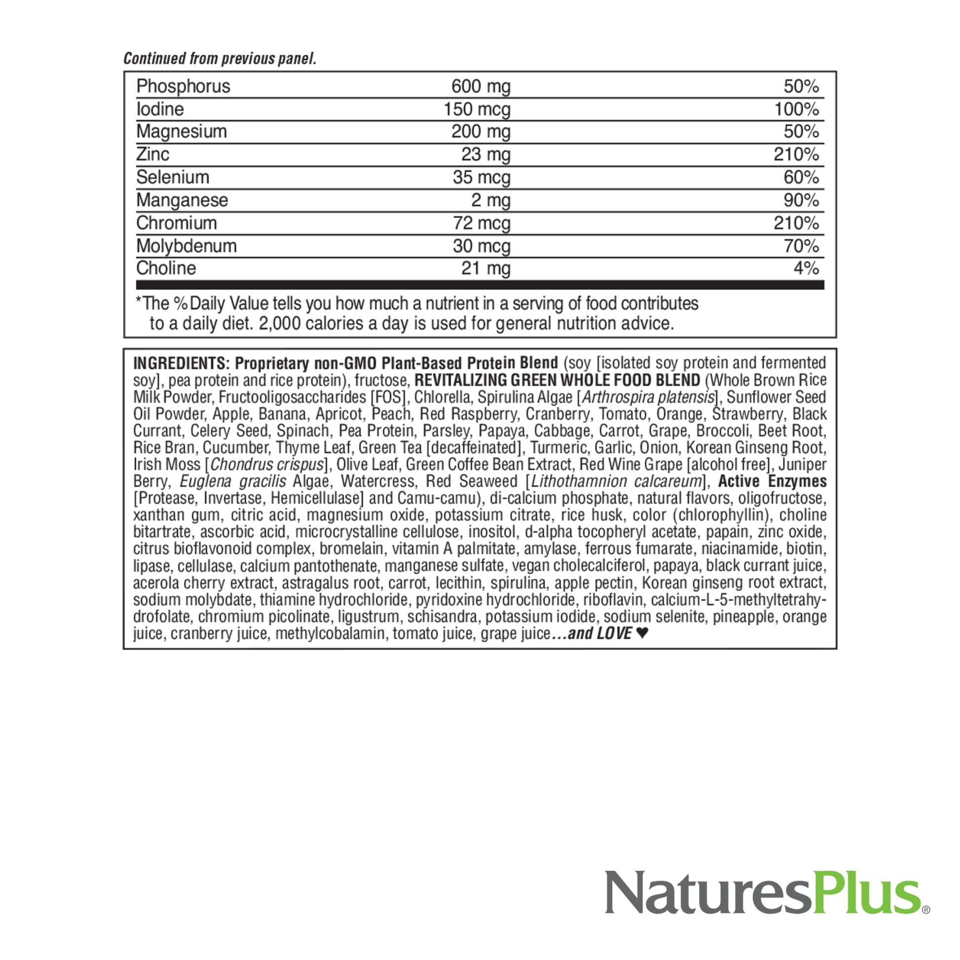 NaturesPlus FRUITEIN Revitalizing Green Foods Shake - 1.3 lbs - Plant-Based Protein (13g/Serving) - Supports Energy & Immune System - Vegetarian, Gluten Free & Non-GMO - 16 Servings NaturesPlus Au supplements