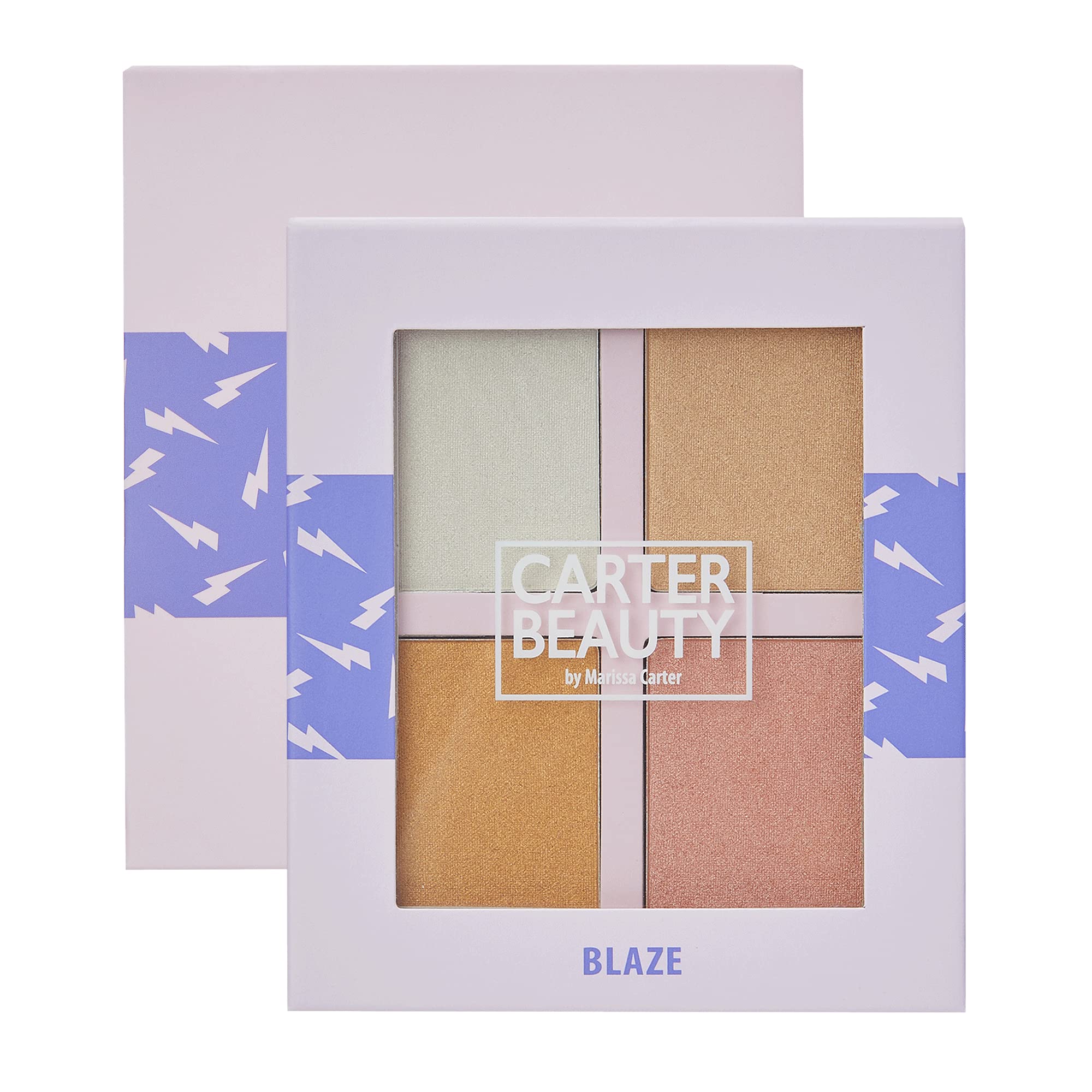 Carter Beauty By Marissa Carter Mini Highlighter Palette | Long Lasting Makeup | Shimmer & Matte Shades (Blaze) Carter Beauty Au supplements
