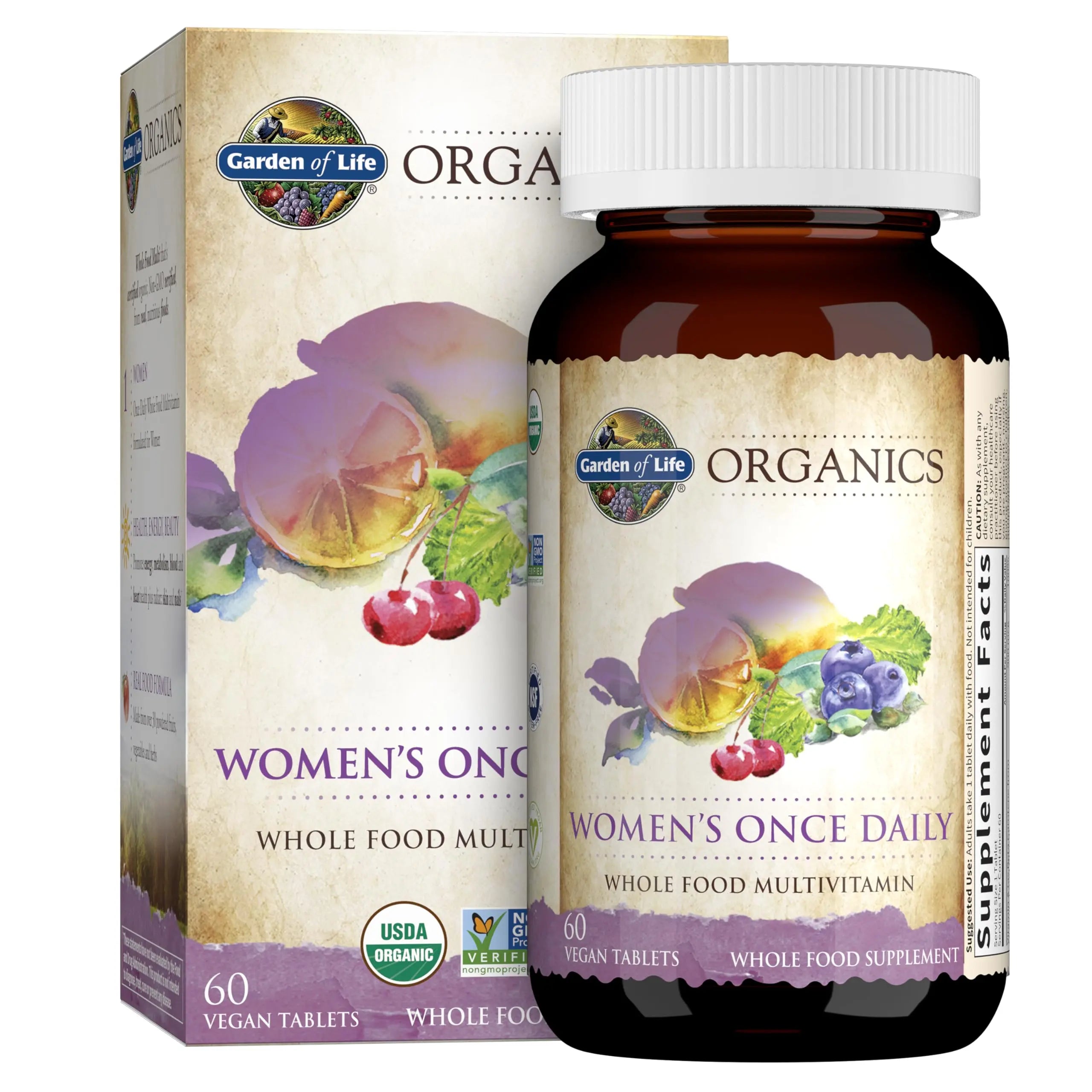 Garden of Life Organics Multivitamin for Women - Women's Once Daily Multi - Whole Food Multi with Iron, Biotin, Vegan Organic Womens Multivitamin Garden of Life Au supplements