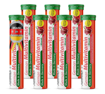 T&D German Multivitamin + Mineralien Drink Effervescent Tablets 140 Servings Pomegranate Flavour – 10 Vitamins + 2 Minerals T&D Au supplements