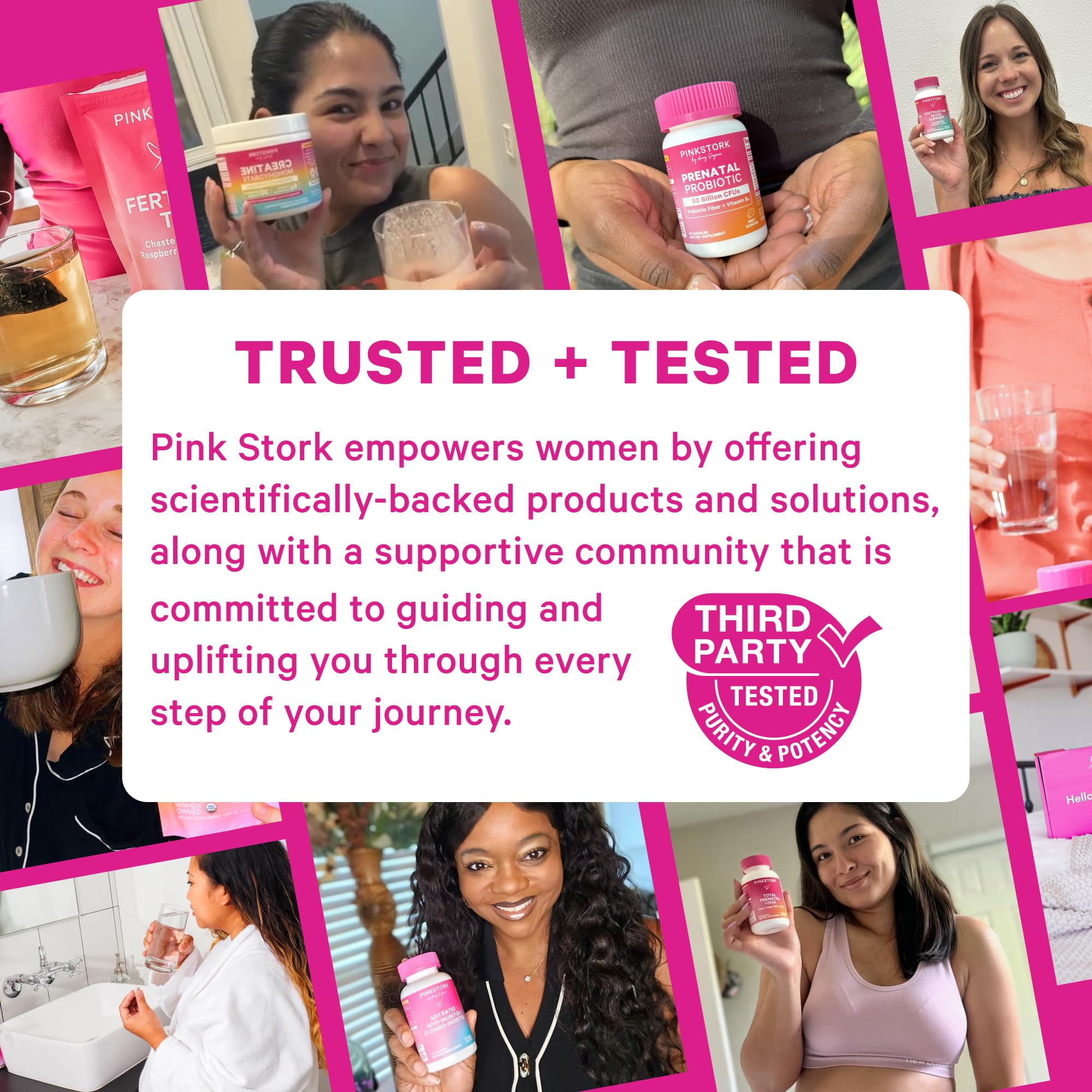 Pink Stork Postpartum Mood Support - Postnatal Hormone Balance for Women - Breastfeeding Friendly - Stress & Cognitive Support, New Mom Essentials - Ashwagandha, Chamomile, & Vitamin D, 60 Capsules Pink Stork Au supplements