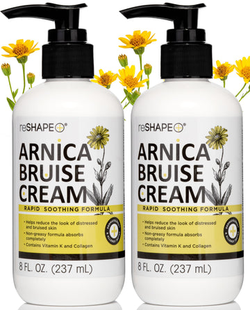 Reshape+ Arnica Bruise Relief Topical Cream For Bruising, Swelling, & Discoloration On Skin, Natural Skin Care Homeopathic Arnica Lotion W/Vitamin K, Horse Chestnut, & Collagen, 8 Fl Oz (2-Pack) Reshape+ Au supplements