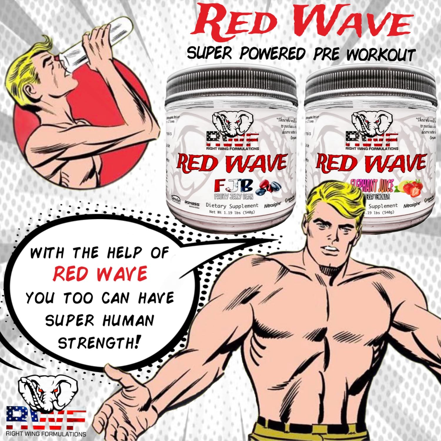 Red Wave Pre Workout Powder With Creatine, Perfect For Men And Women Right Wing Formulations Au supplements