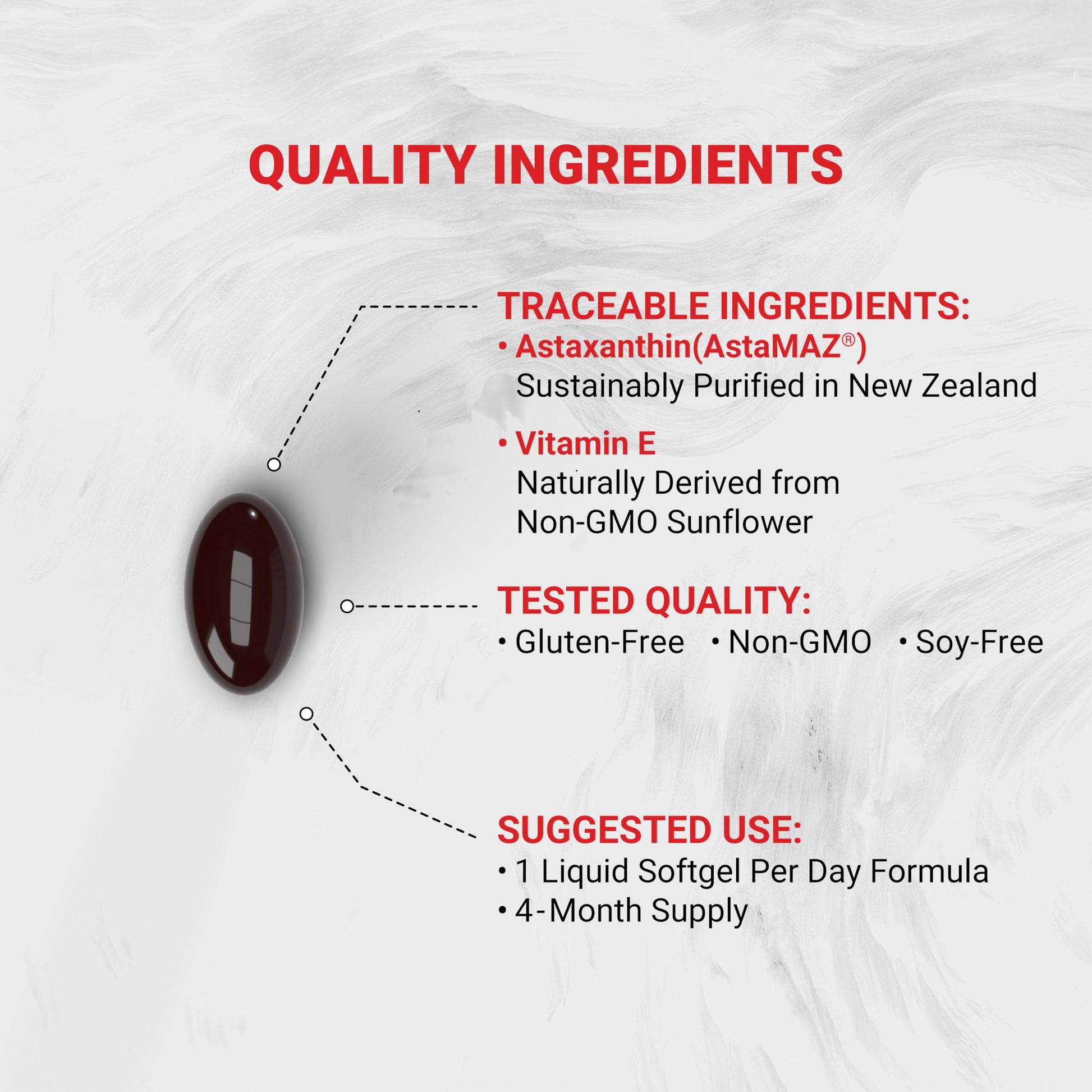 Naturalis New Zealand Astaxanthin (12mg) | Enhanced with Natural Vitamin E | Non-GMO, Soy & Gluten Free | 120 Softgels (4 Month Supply) Naturalis Au supplements