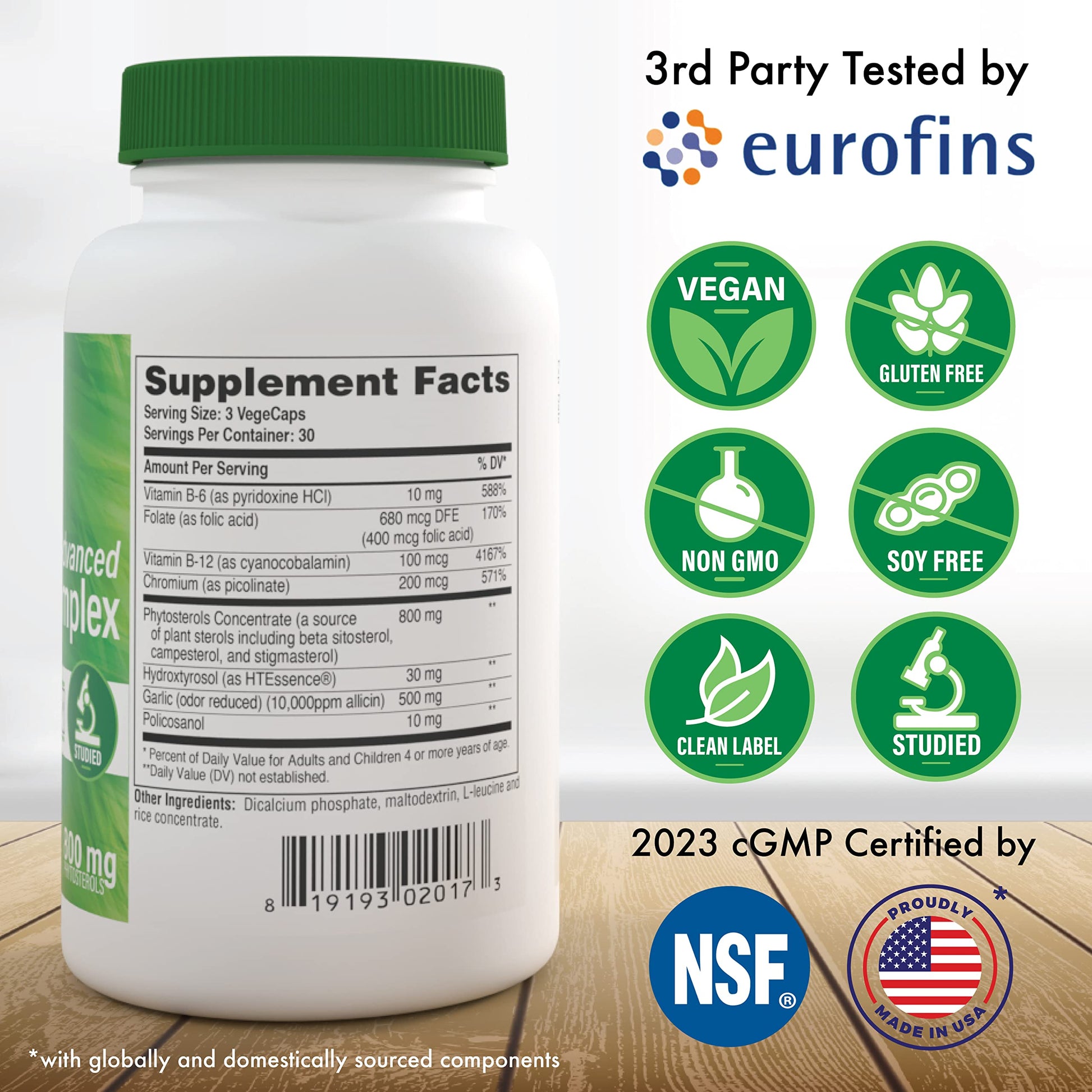 Health Thru Nutrition Advanced Cholesterol Complex | Heart Health Support & Lipid Metabolism with Phytosterols, Policosanol, Hydroxytyrosol, Chromium and More | Vegan, Non-GMO (Pack of 90) Health Thru Nutrition Au supplements