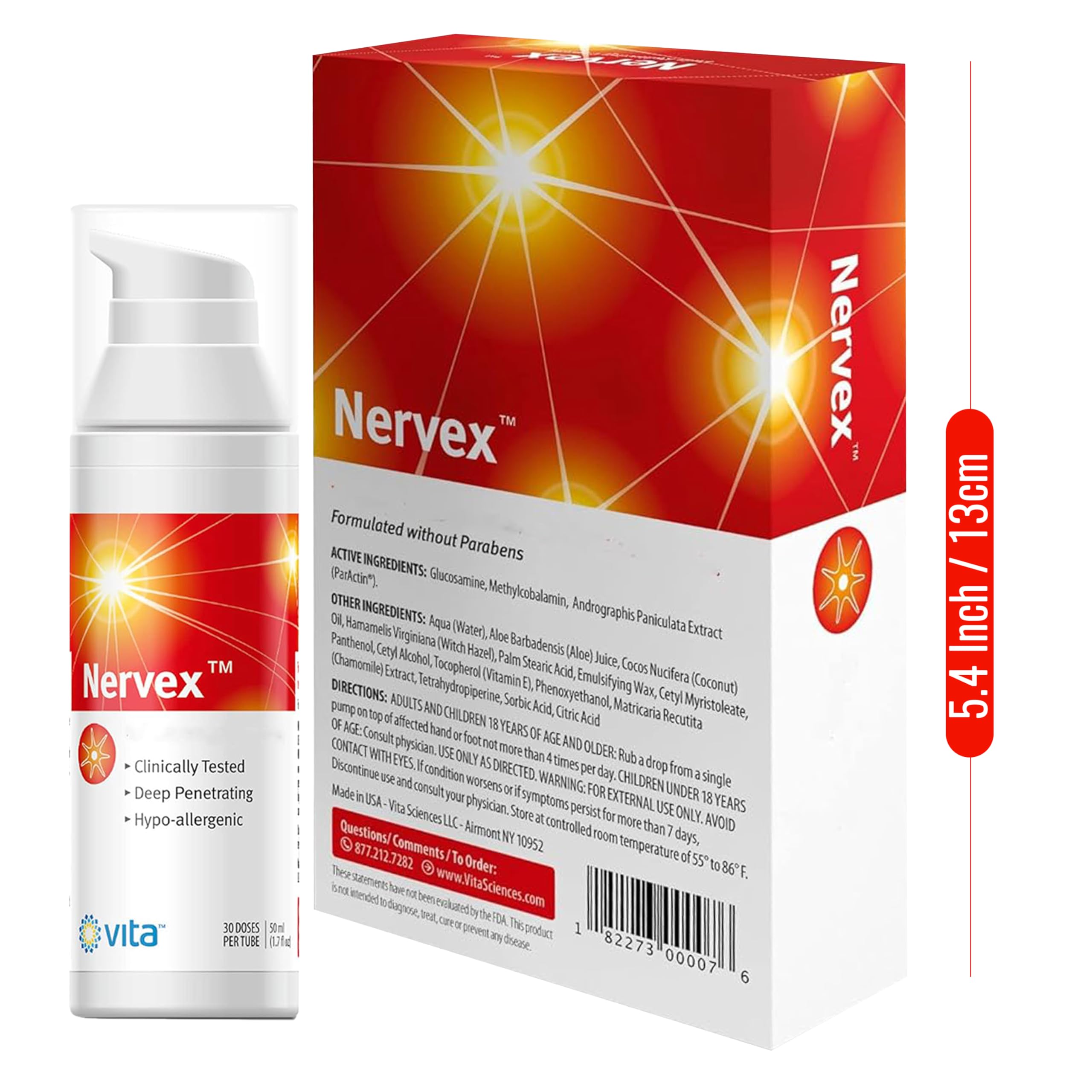 Vita Sciences Nervex Powerful Neuropathy Cream: Advanced Natural Relief for Peripheral Neuropathy, Fibromyalgia, and Fast Comfort Treatment for Feet, Hands, Legs, and Toes Vita Sciences Au supplements