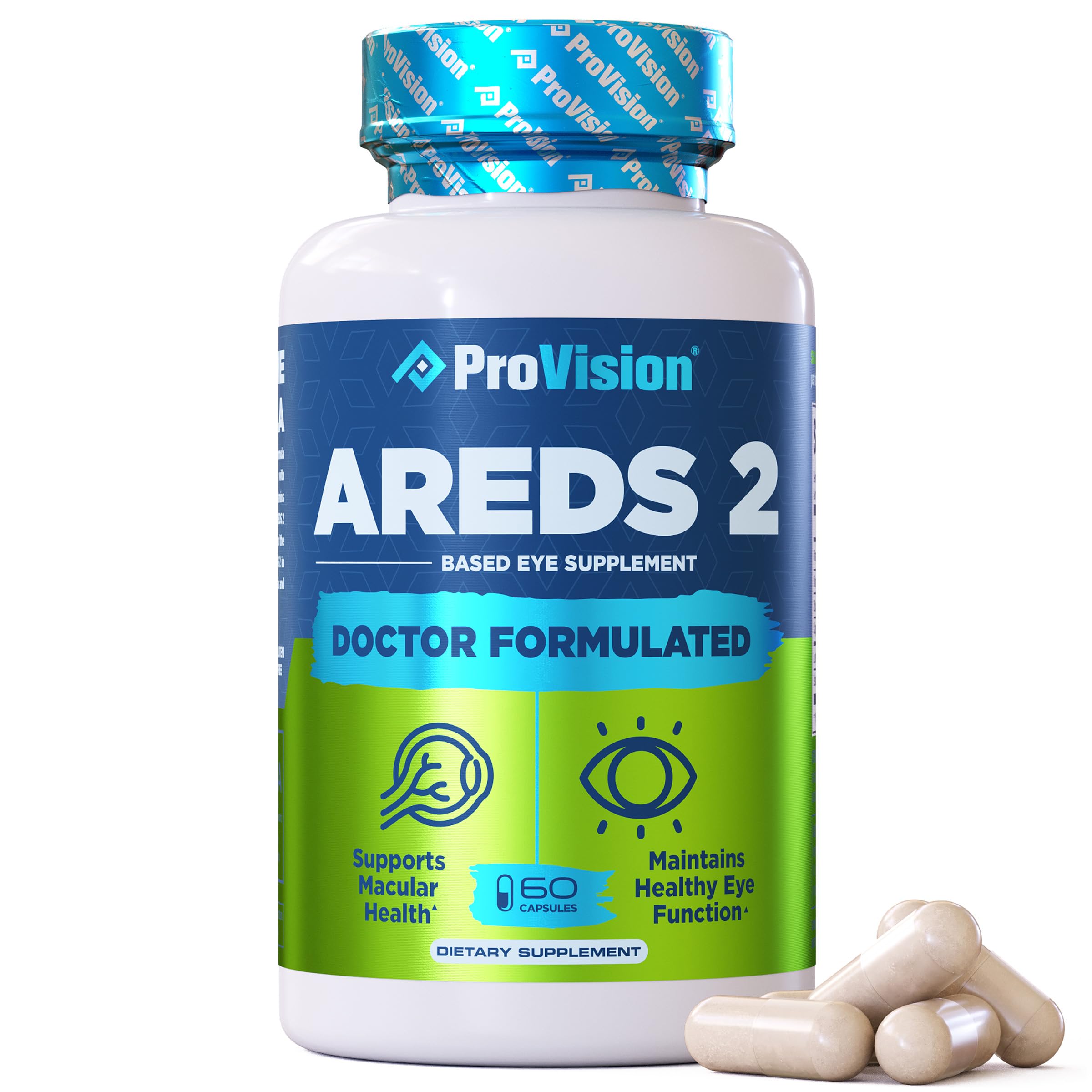 Provision AREDS 2 Eye Vitamins - Enhance Vision Supplements - Lutein Zeaxanthin Vision Complex - 60 Eye Supplement Capsules ProVision Au supplements
